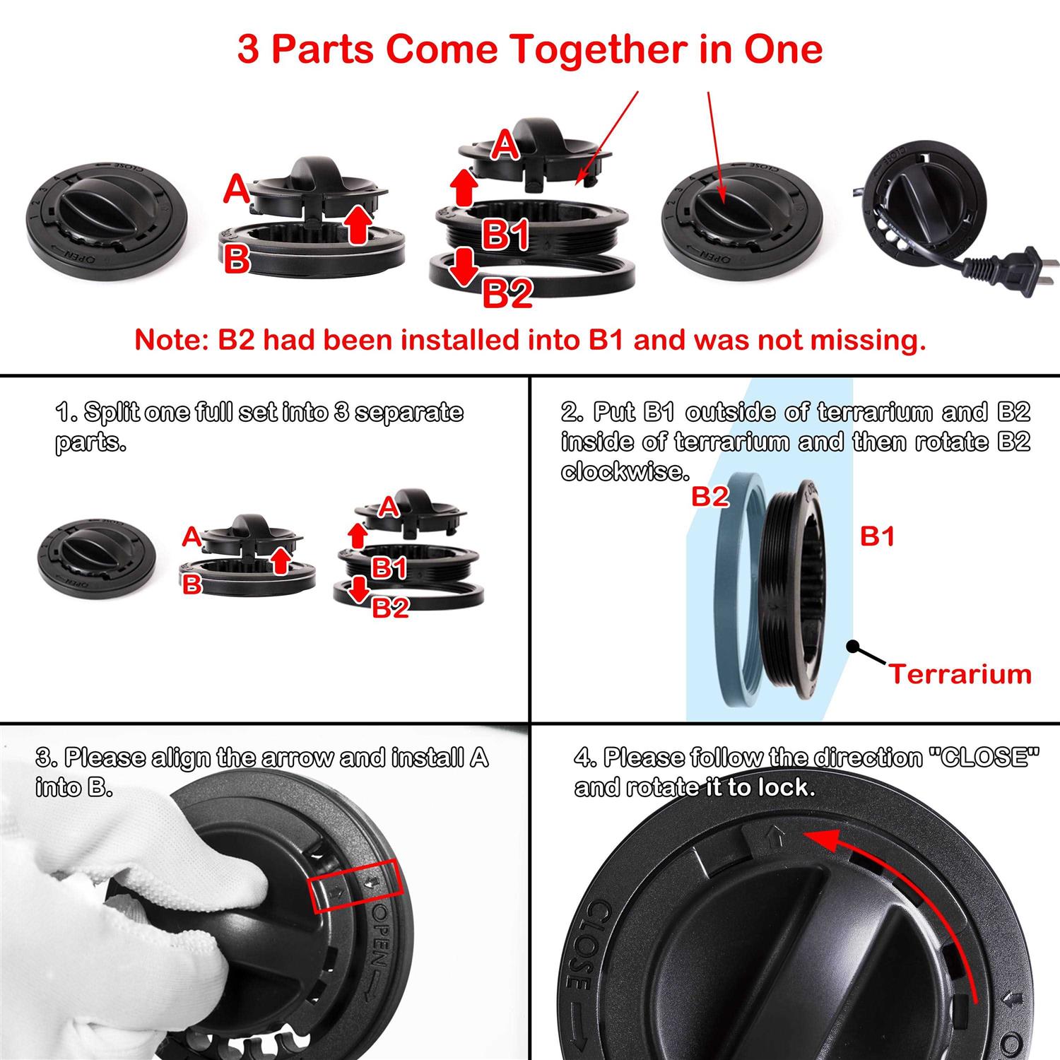 REPTIZOO 36 x 24 x 18 in. Reptile Glass Deep Terrarium with Double Hinge Door - Nail Gallerys