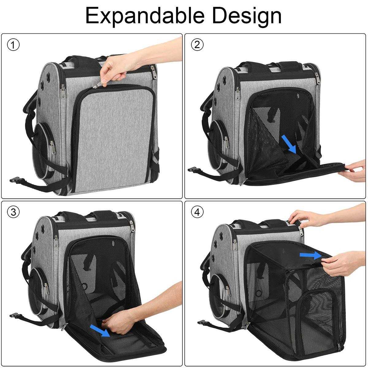 COVONO Expandable Pet Carrier Backpack for Cats, Dogs and Small Animals - Nail Gallerys