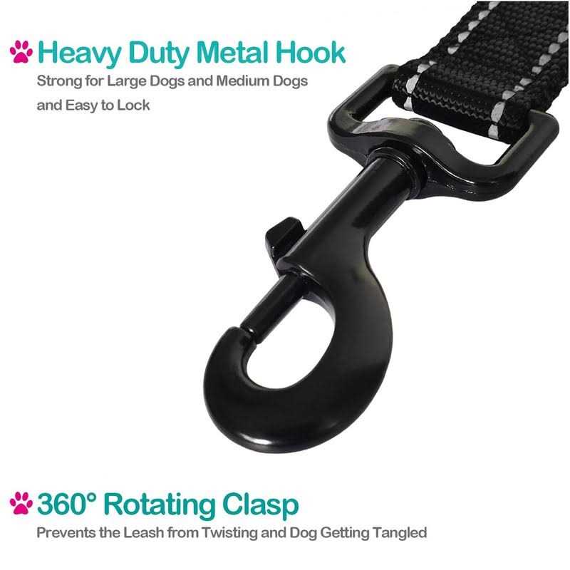 DOGSAYS Short Dog Leash Traffic Padded Handle Heavy Duty Short Nylon Dog Lead for Training Control - Nail Gallerys