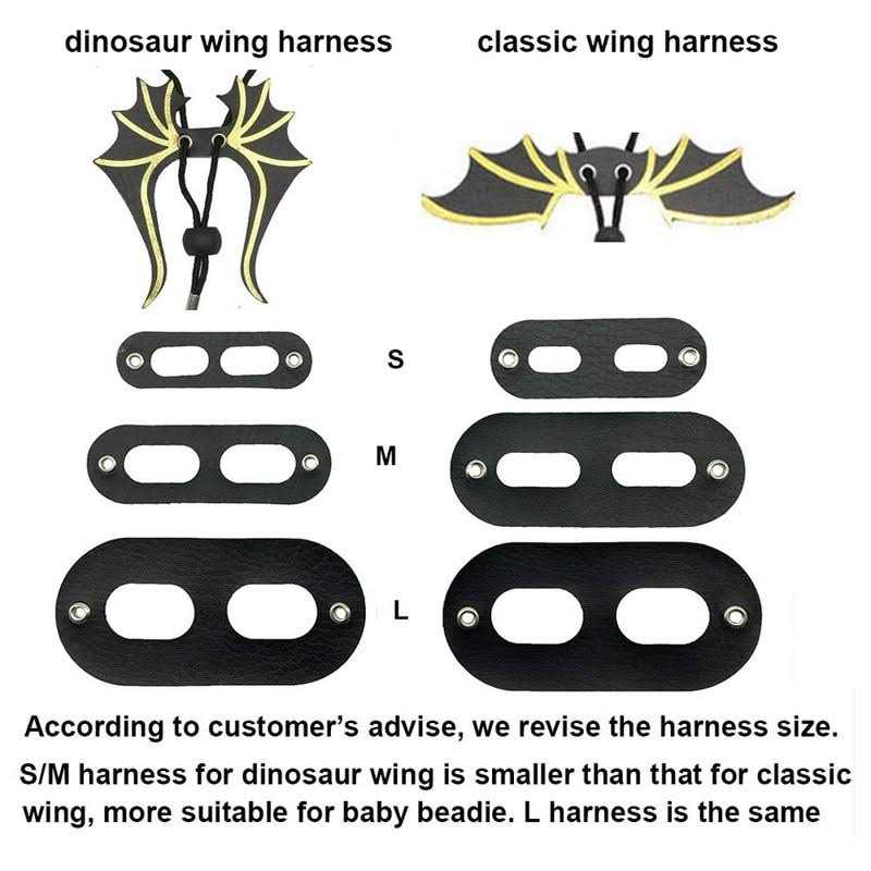 Adoggygo Bearded Dragon Lizard Leash Harness 3 Size Pack Dinosaur Wing Lizard Harness Leash for Bearded Dragon Lizard Reptiles - Nail Gallerys