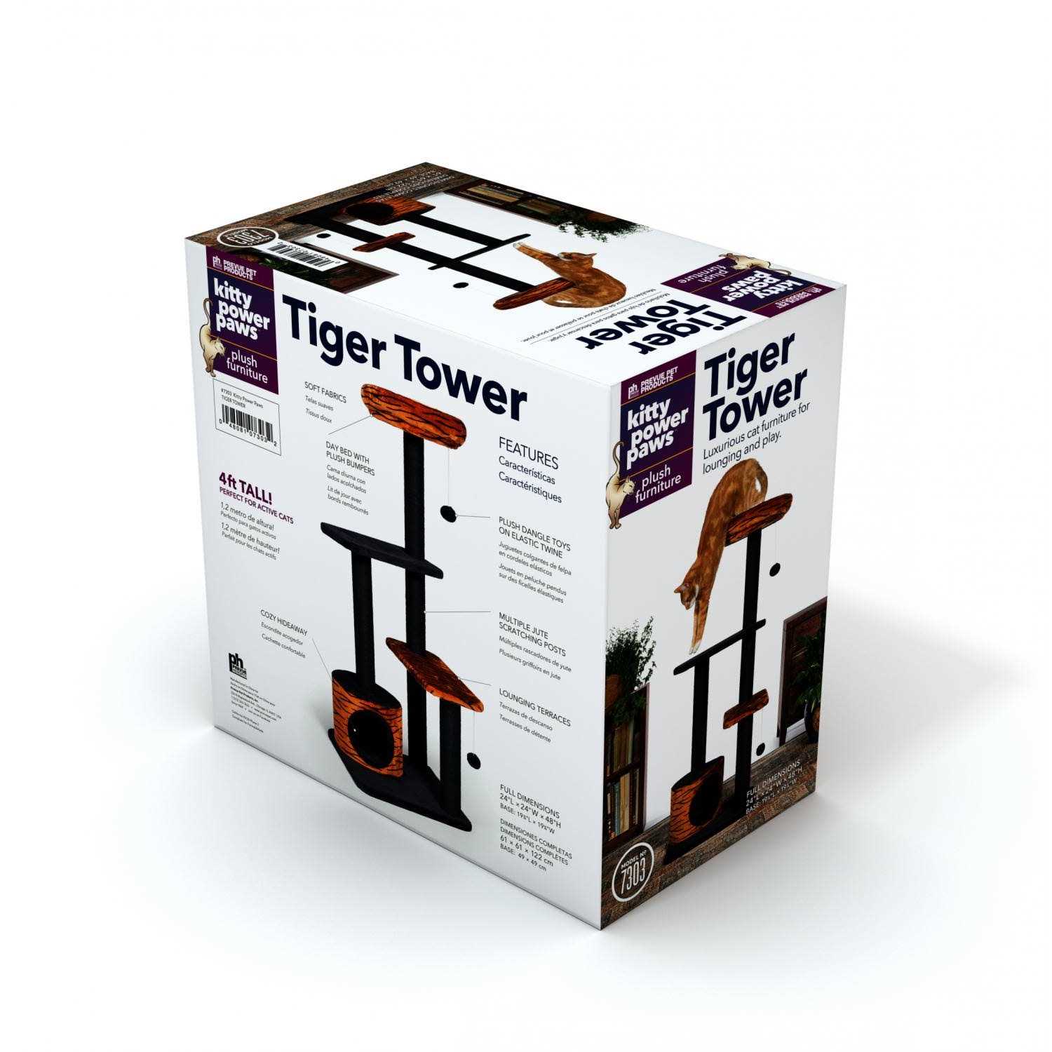 Prevue Pet Products Kitty Power Paws Tiger Tower - Nail Gallerys
