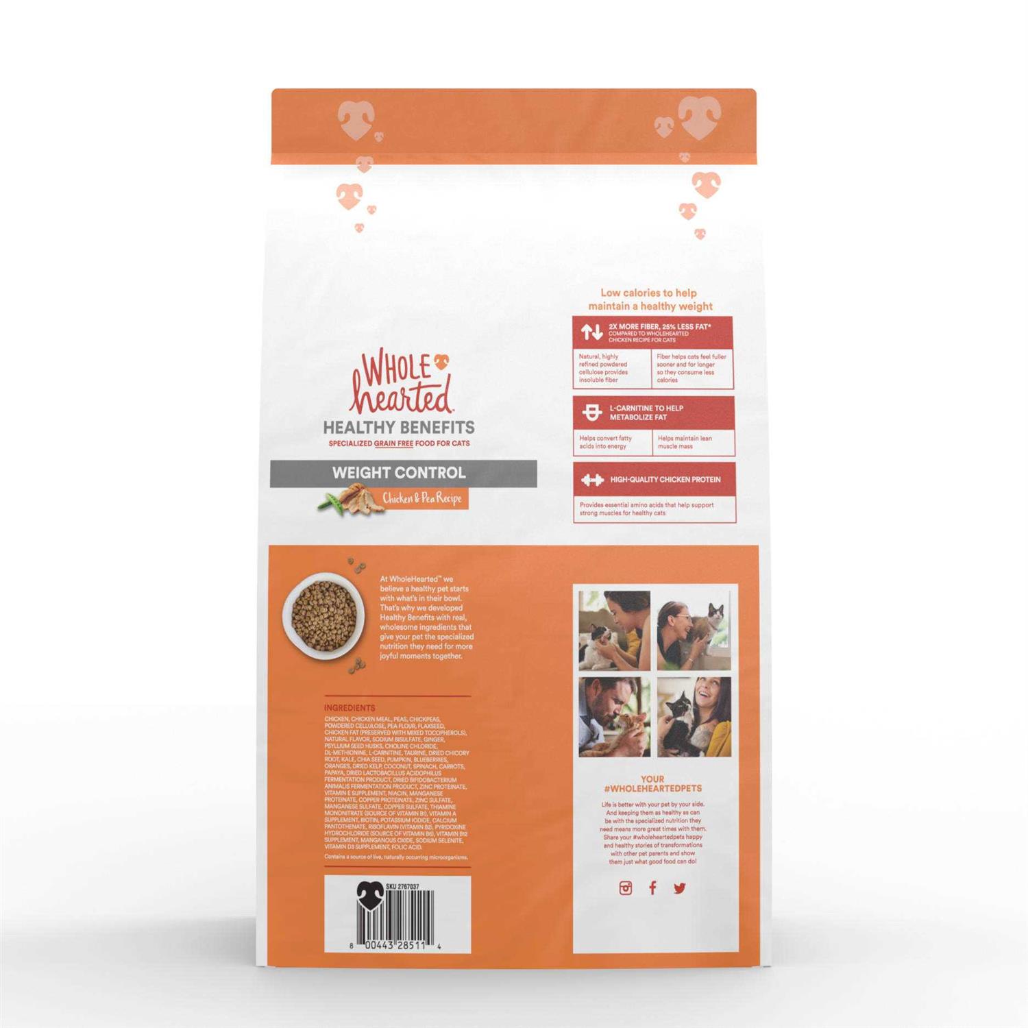 WholeHearted Grain-Free Weight Control Chicken and Pea Recipe Dry Cat Food - Nail Gallerys