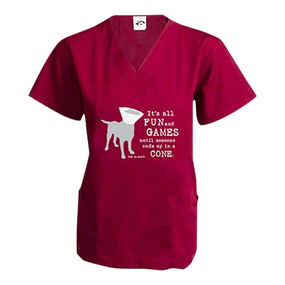 Dog is Good Scrub Top, Fun and Games - Nail Gallerys