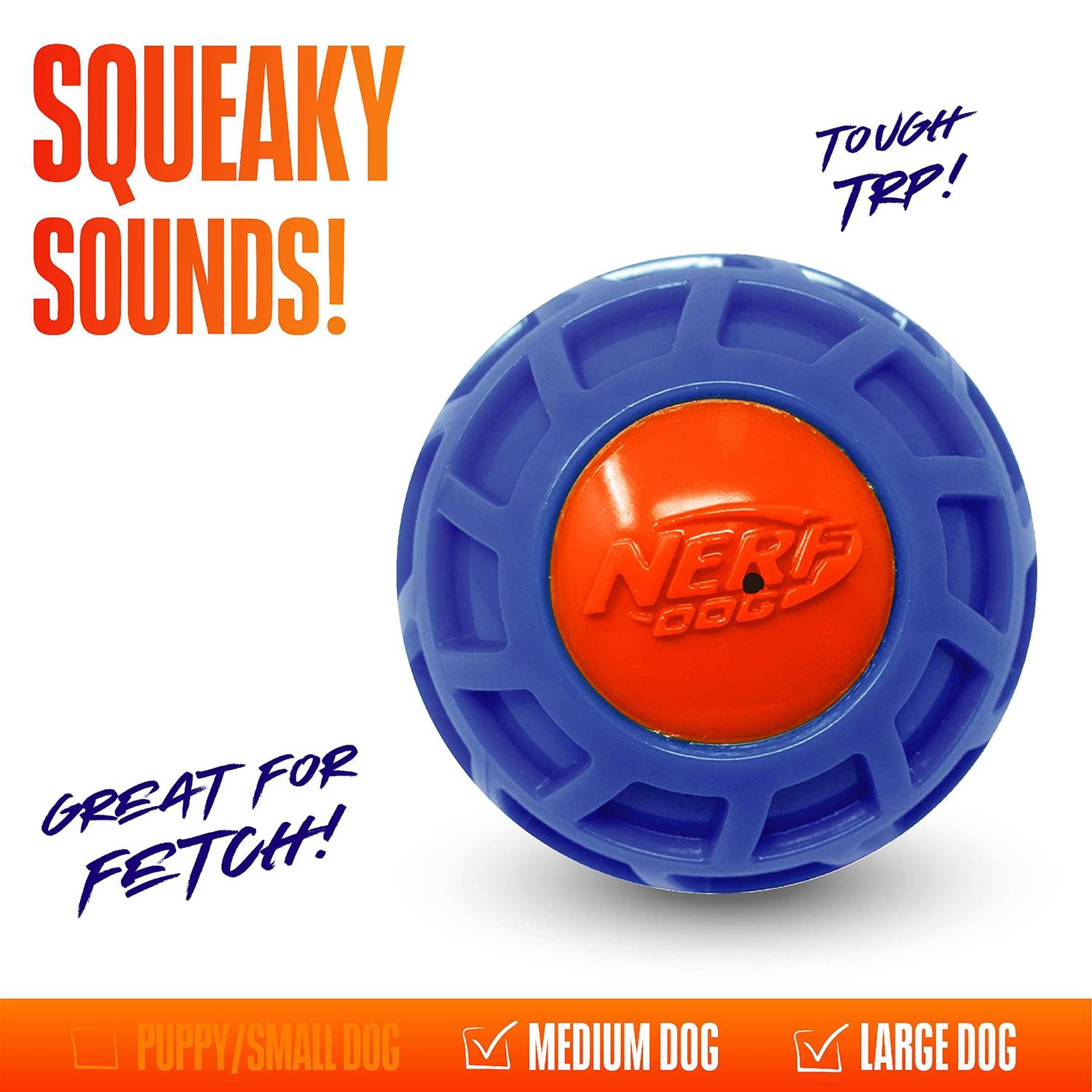 Nerf Dog TPR EXO Squeak Ball - Nail Gallerys
