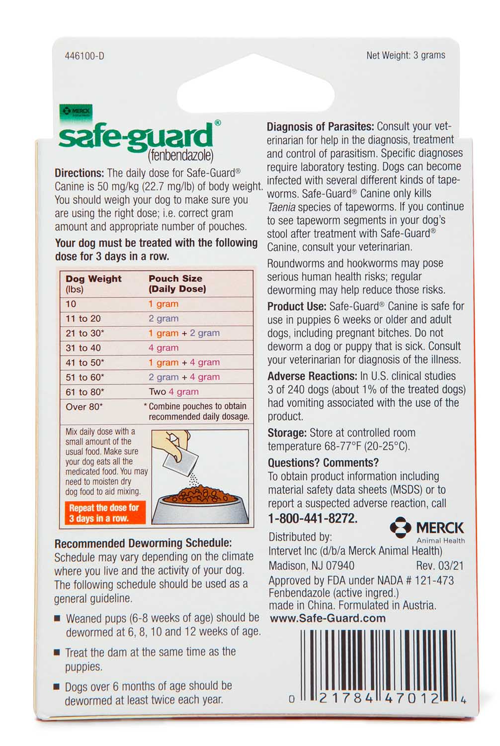 Safe-Guard Canine Fenbendazole Dewormer for Tapeworms, Roundworms, Hookworms, & Whipworms - Nail Gallerys