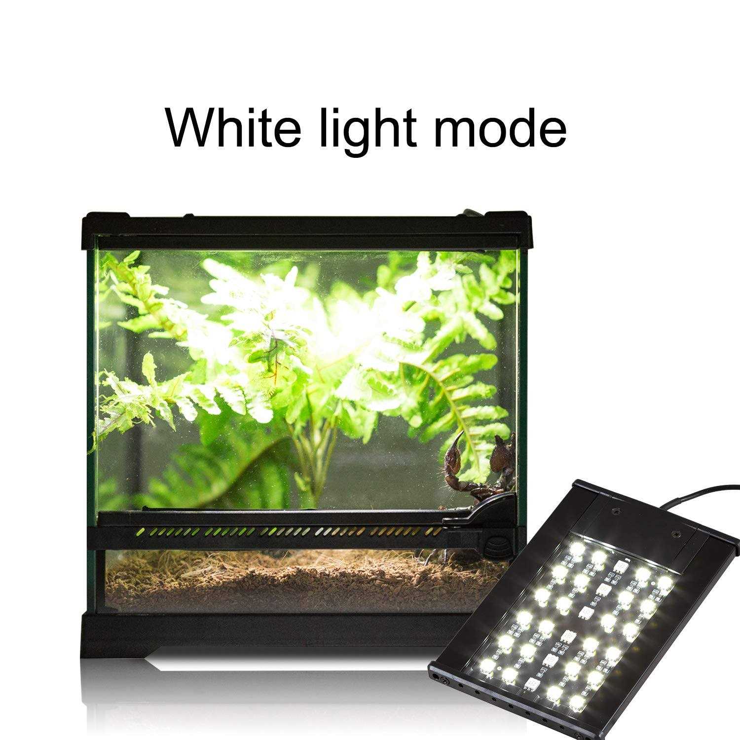 petpetssmart Terrarium Light Day and Night Mode Reptile Led Light Hood for Reptile Terrarium White Light and Blue Light Fit for Different Pet Habits - Nail Gallerys