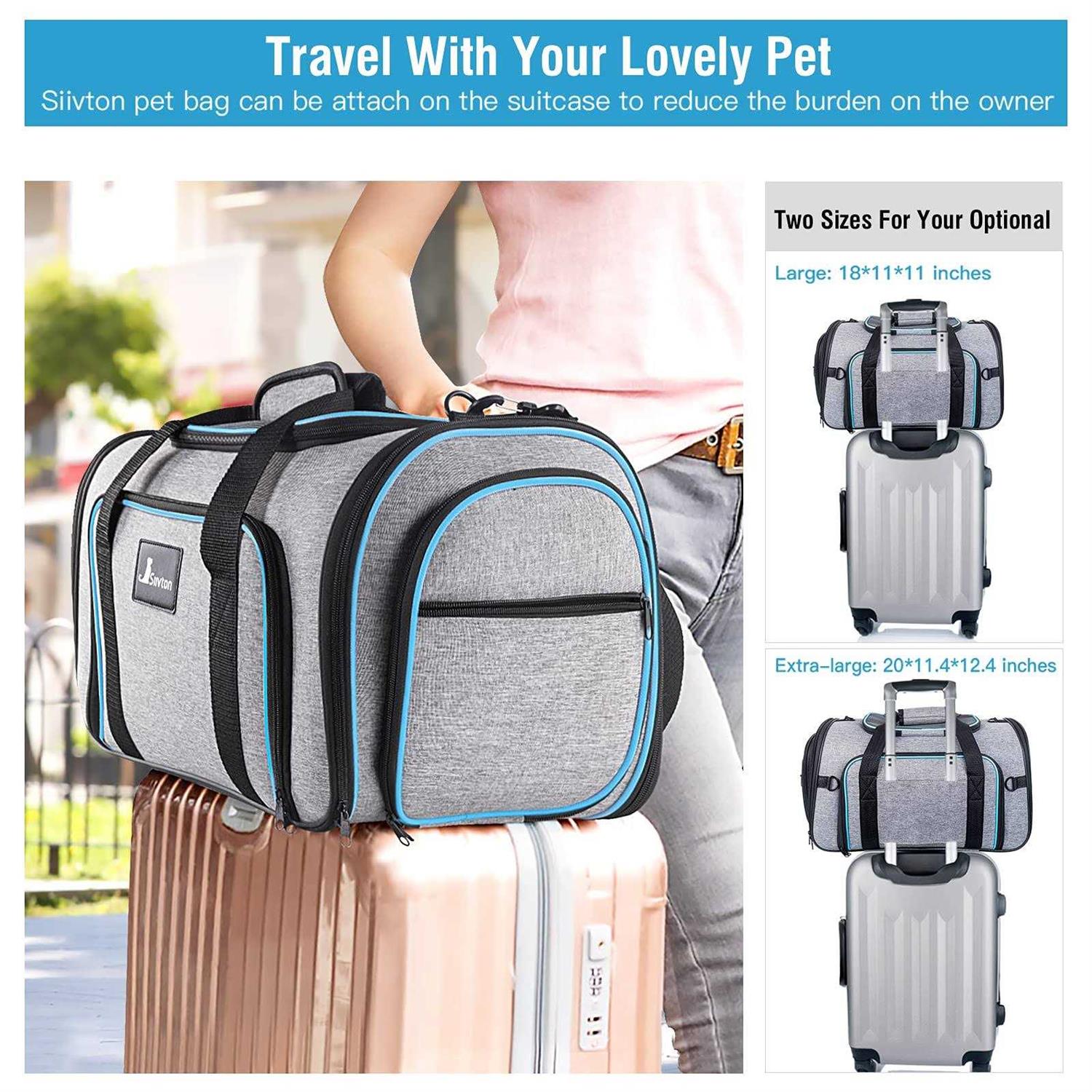 Siivton Airline Approved Expandable Soft-Sided Foldable Pet Carrier - Nail Gallerys