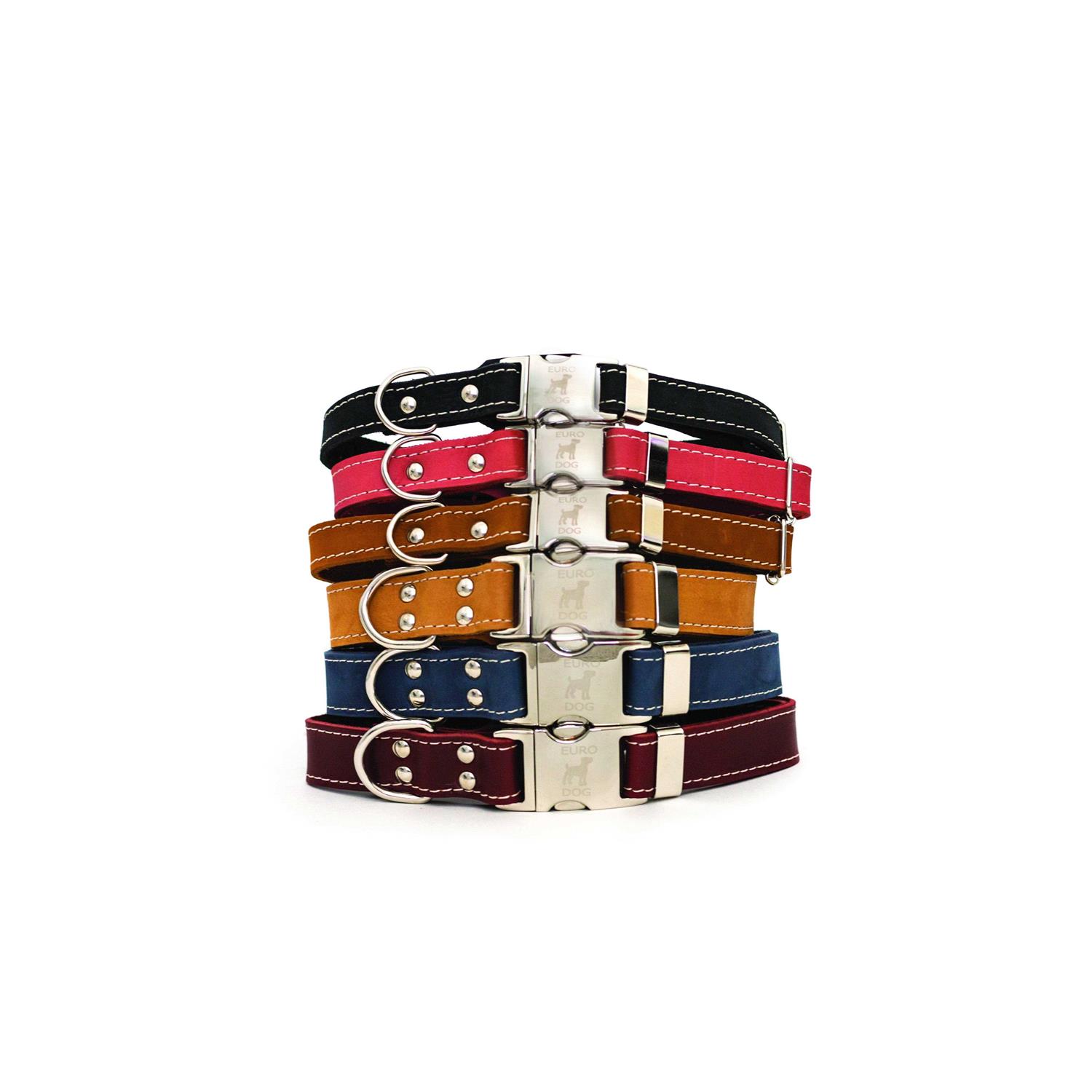 Euro-Dog Luxury Soft Leather Collar - Nail Gallerys