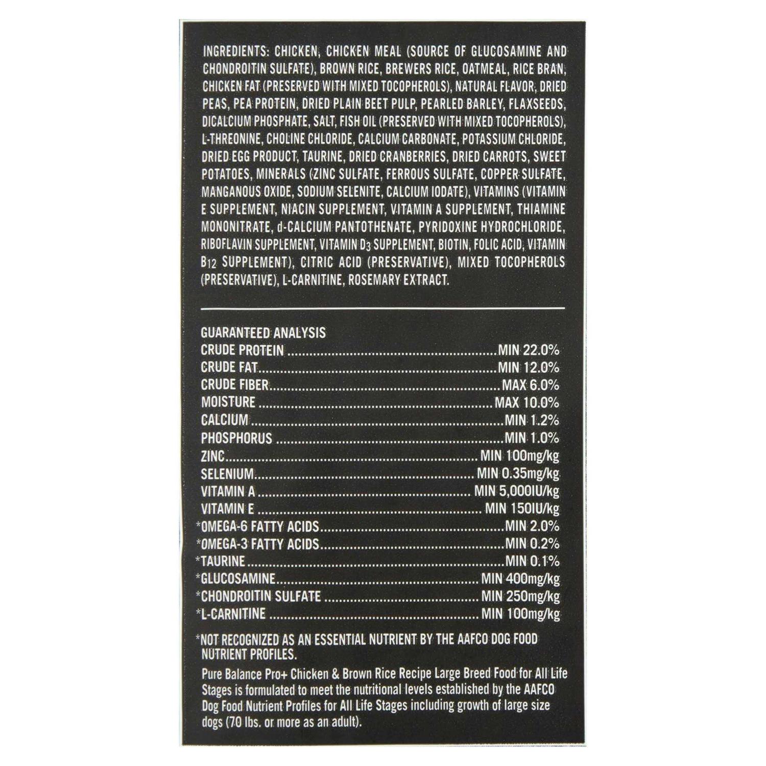 Pure Balance Pro+ Large Breed Chicken & Brown Rice Recipe Dry Dog Food - Nail Gallerys