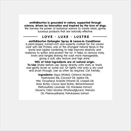 smith&burton Detangler Dog & Cat Spray & Leave-in Conditioner - Nail Gallerys