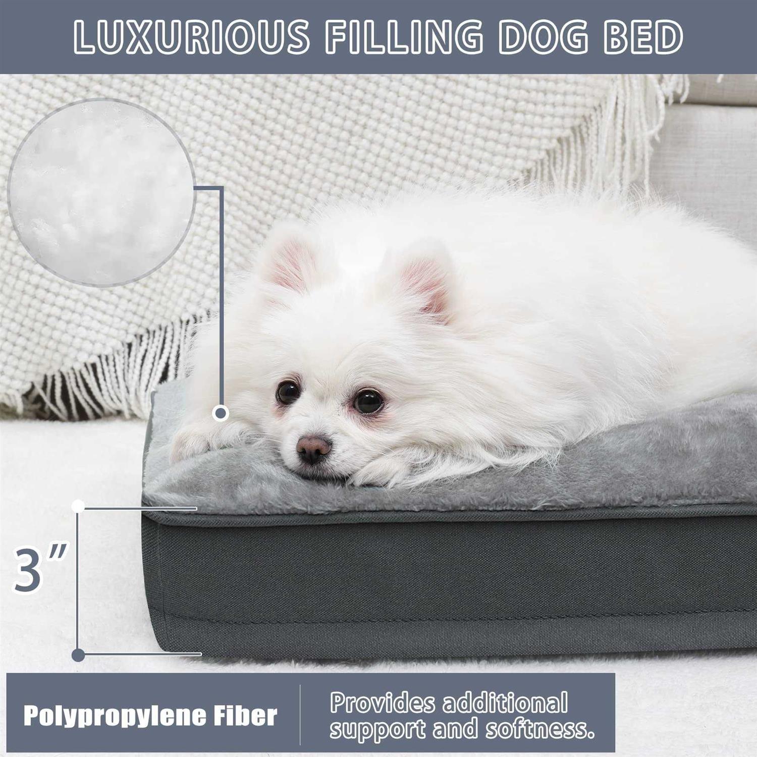 NUPIDA Dog Bed Waterproof Deluxe Plush Dog Beds with Removable Washable Cover Anti-Slip Bottom Pet Sleeping Mattress for Large - Nail Gallerys