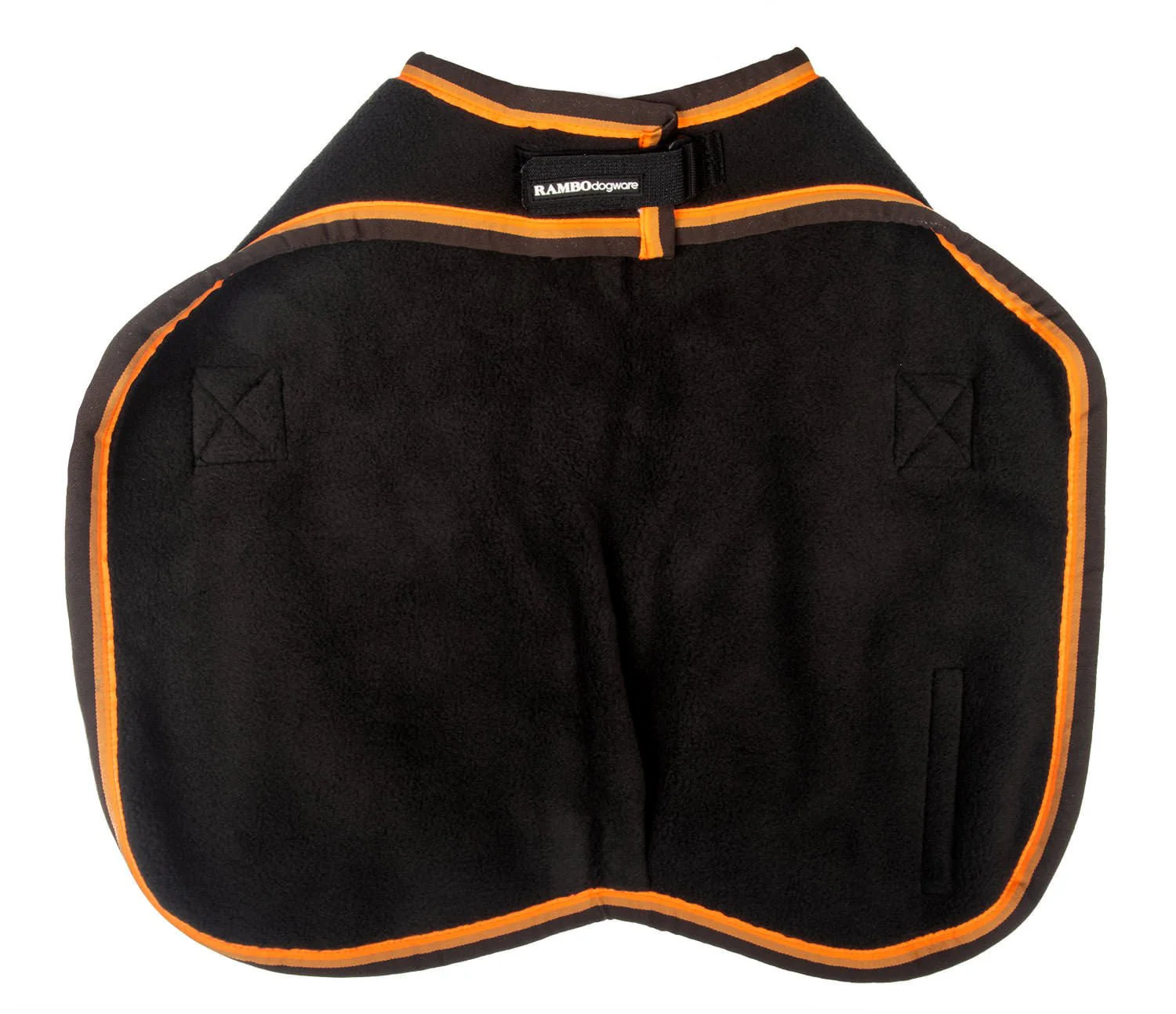 Rambo Deluxe Dog Coat, Black/Orange - Nail Gallerys