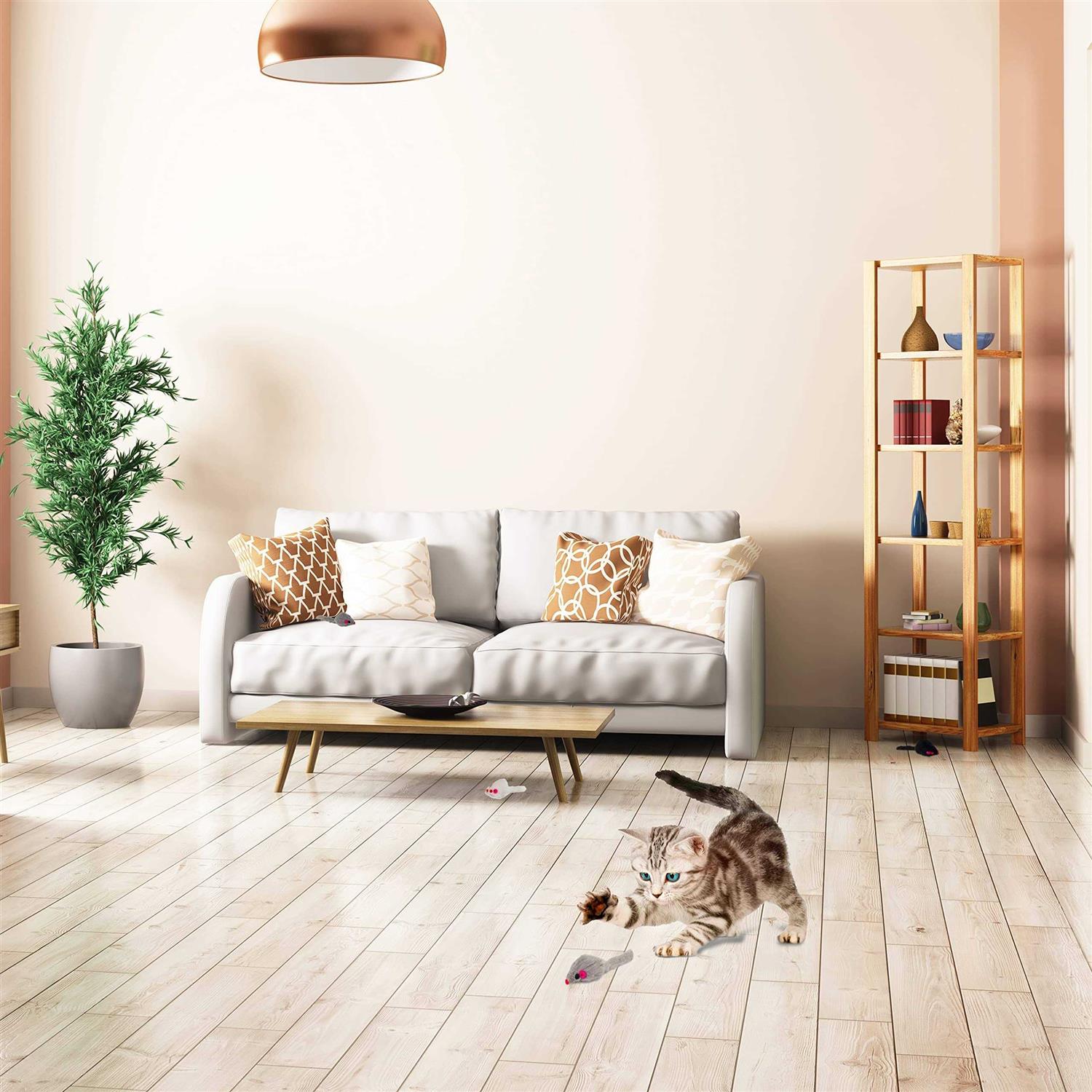 Penn Plax Play Fur Mice Cat Toys Mixed Bag of 12 Play Mice with Rattling Sounds - Nail Gallerys