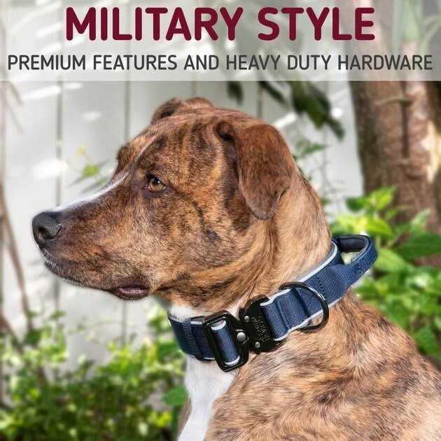 Leashboss Tactical Dog Collar Dog Collar with Handle Heavy-Duty Adjustable Military K9 Collar with Quick Release Buckle and Handle - Nail Gallerys