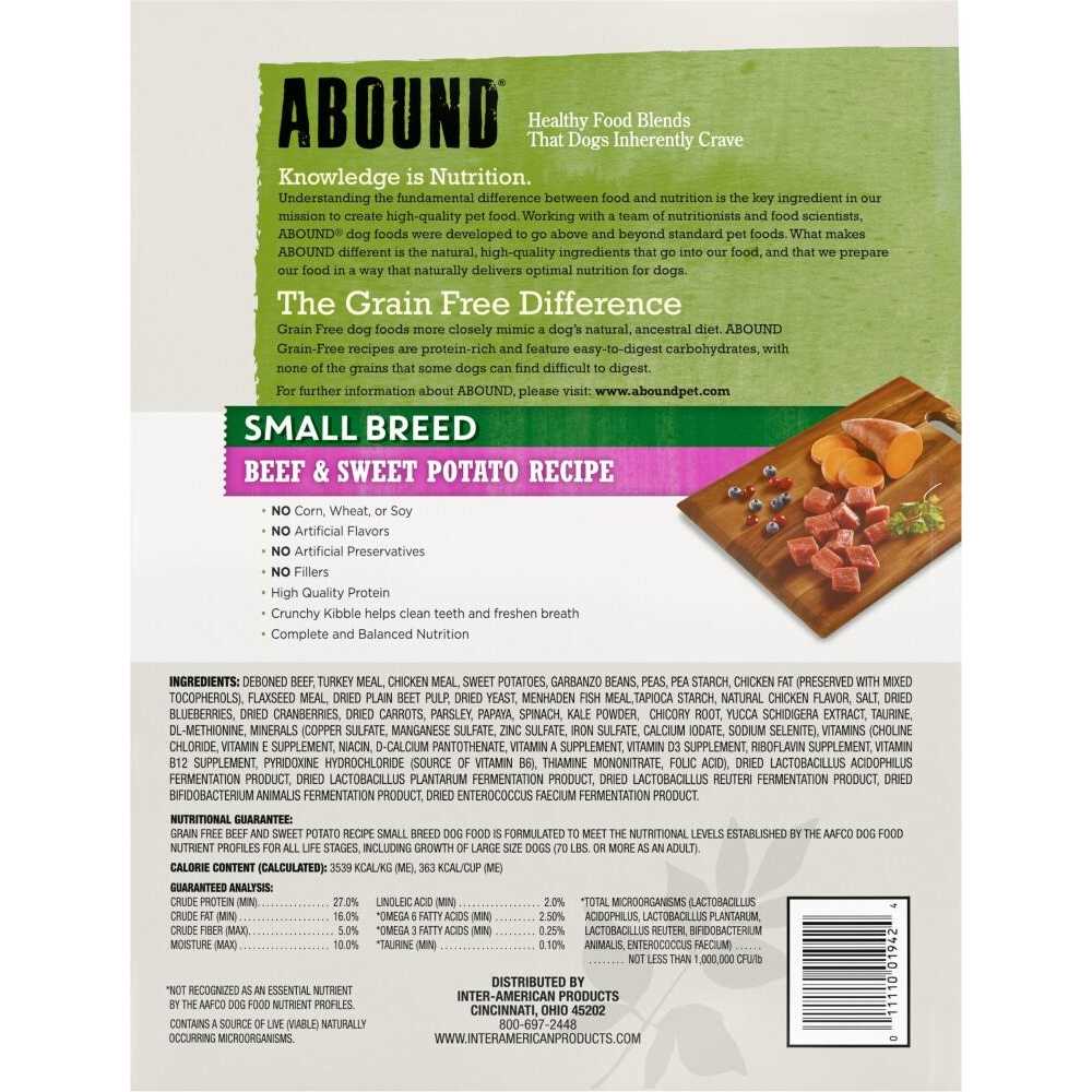 Abound Small Breed Beef & Sweet Potato Recipe Dry Dog Food - Nail Gallerys