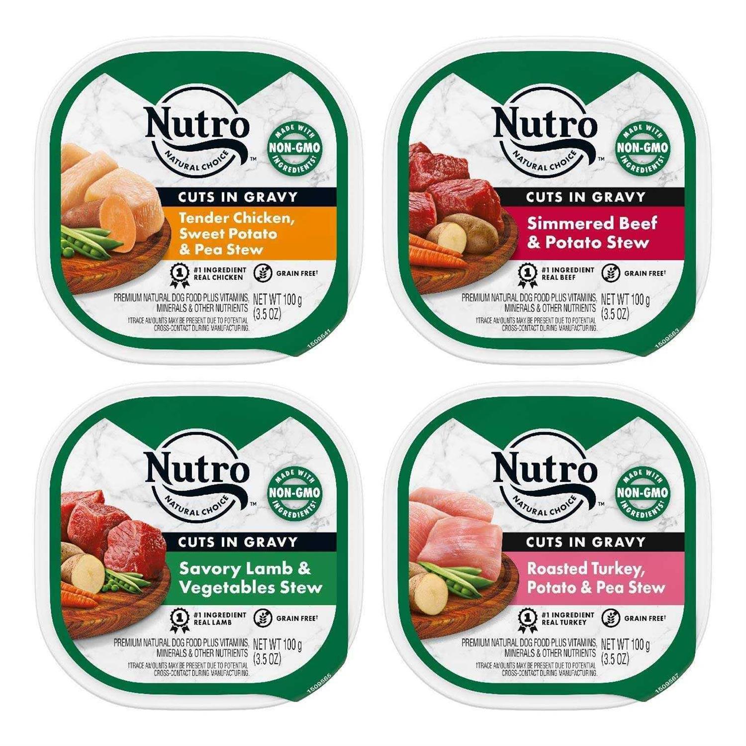 Nutro Grain Free Cuts in Gravy Beef, Lamb, Chicken and Turkey Variety Pack Adult Wet Dog Food - Nail Gallerys