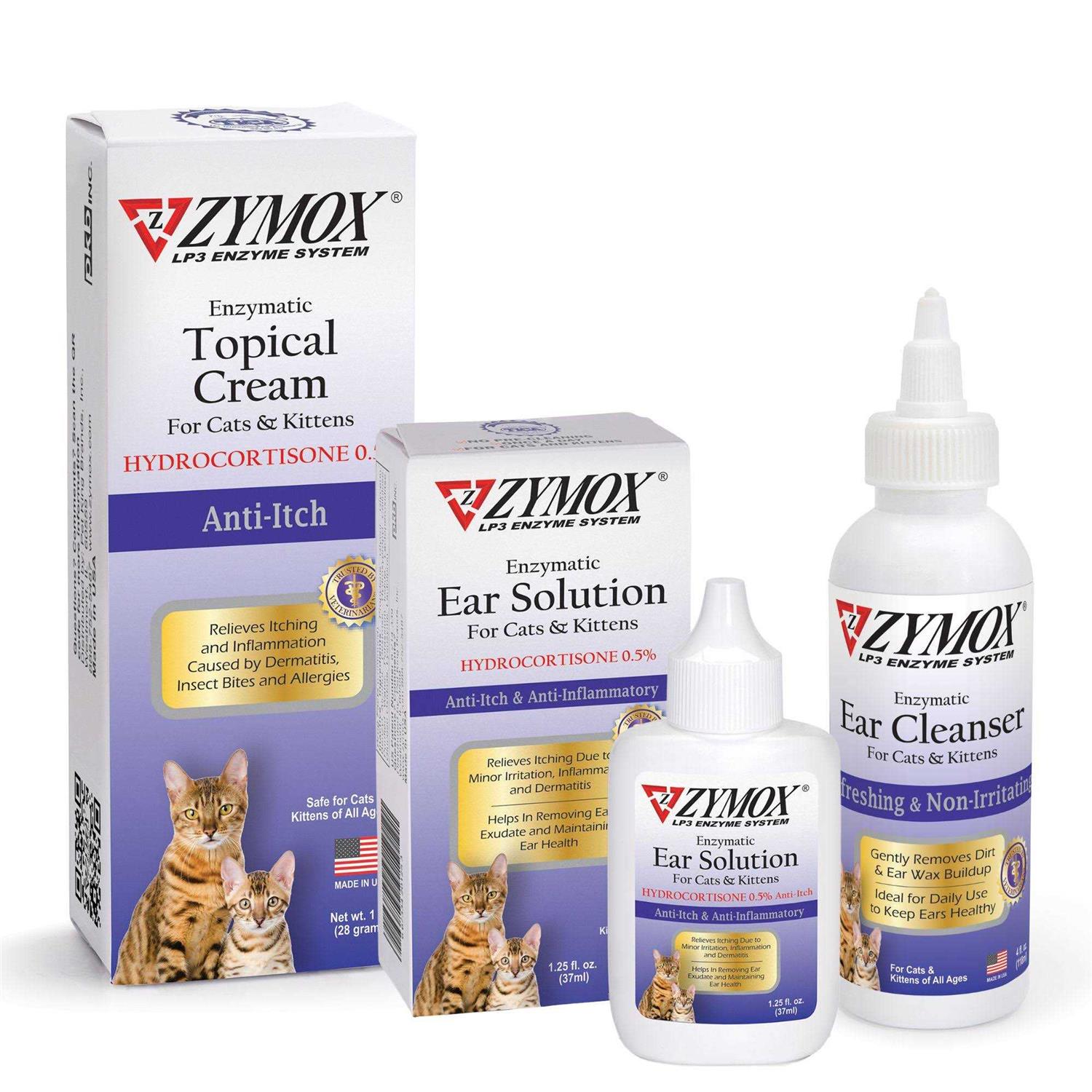 Zymox Enzymatic Ear Solution 0.5% Hydrocortisone for Cats & Kittens - Nail Gallerys