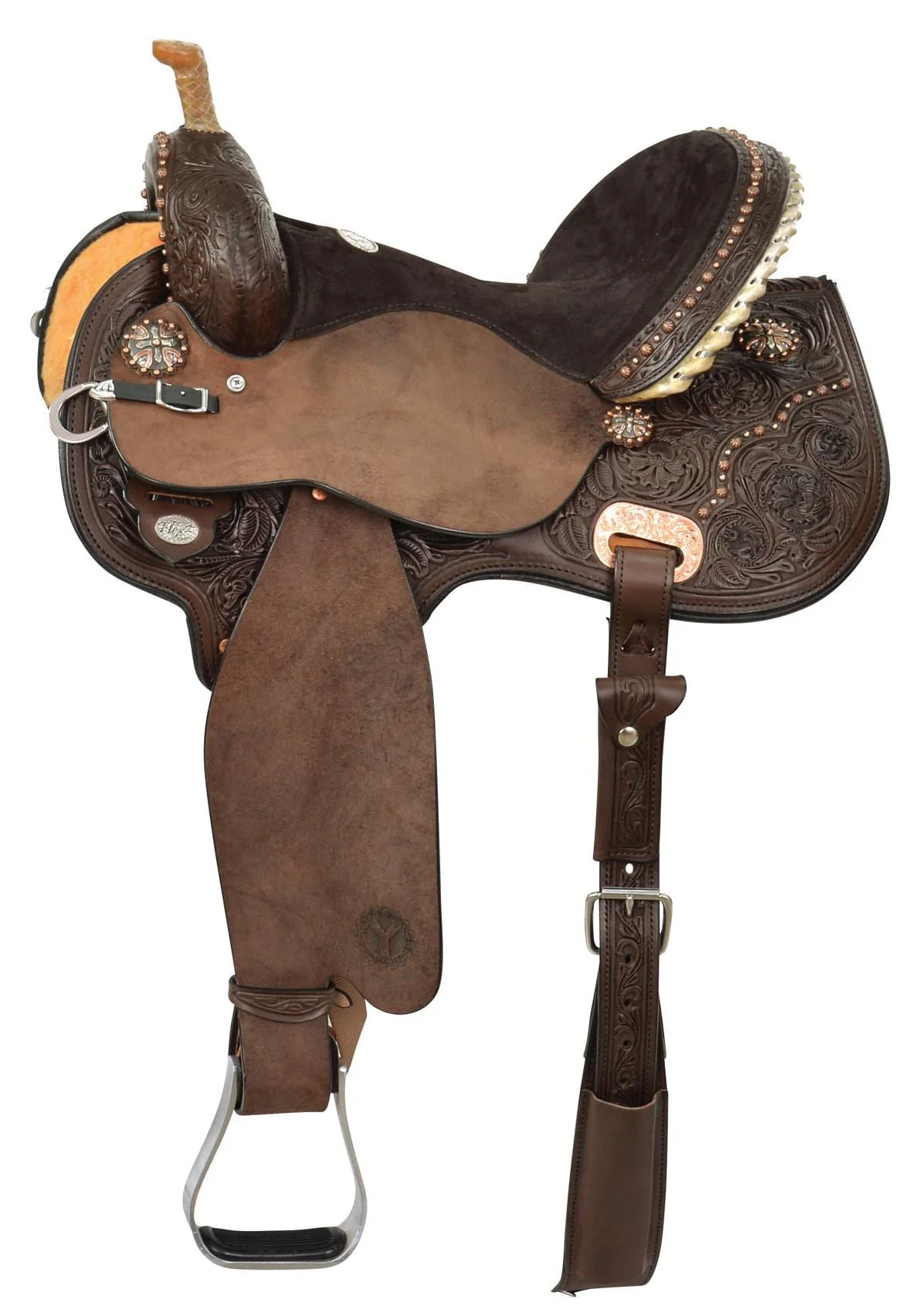 Kenda Lenseigne Black Powder Mounted Shooter Saddle, Wide, Chocolate - Nail Gallerys