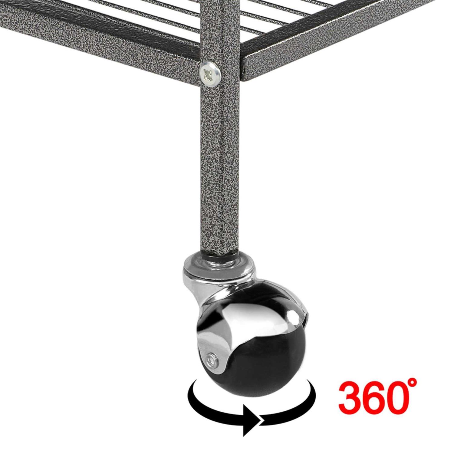 Topeakmart Black Large Bird Cage with Storage Shelf - Nail Gallerys