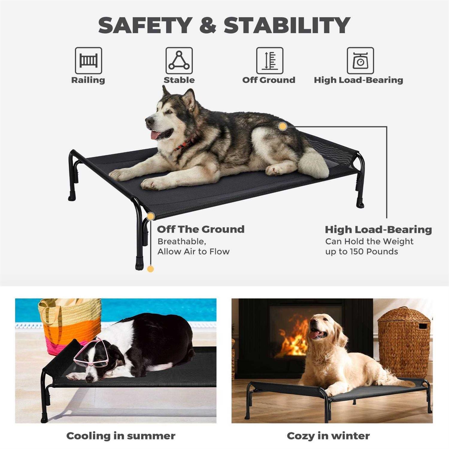 Veehoo Cooling Elevated Dog Bed Raised Pet Cot with Washable Mesh - Nail Gallerys