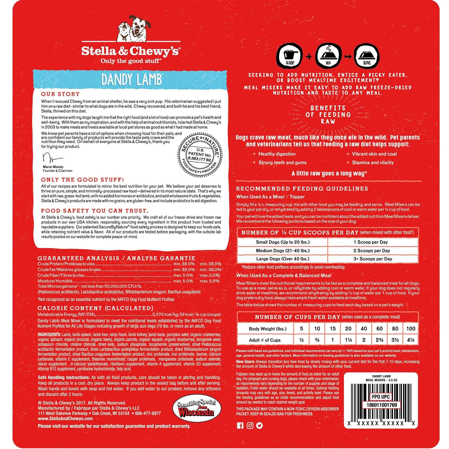 Stella & Chewy’s Freeze Dried Dandy Lamb Meal Mixers Dog Food - Nail Gallerys