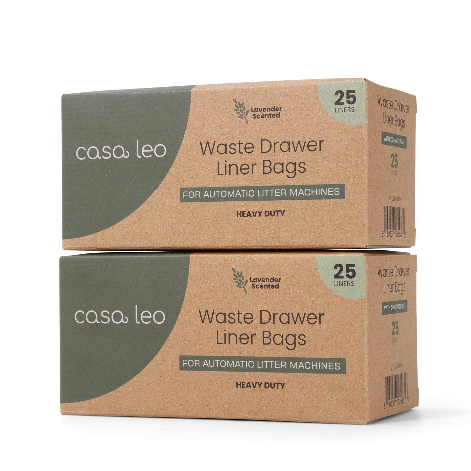 Casa Leo Leo’s Loo Unscented Self-Cleaning Drawstring Waste Drawer Box Liners - Nail Gallerys