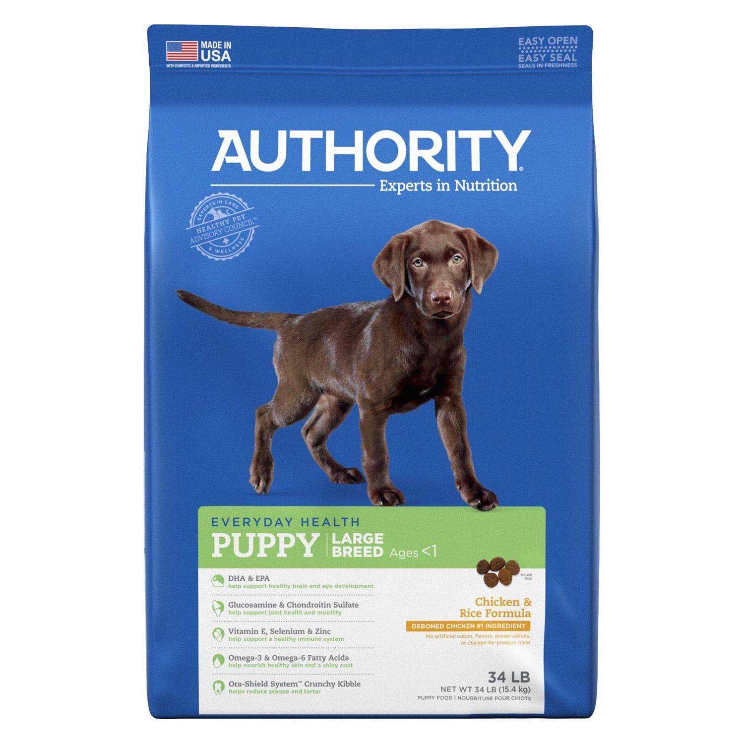 Authority Chicken Rice Formula Large Breed Puppy Dry Dog Food - Nail Gallerys