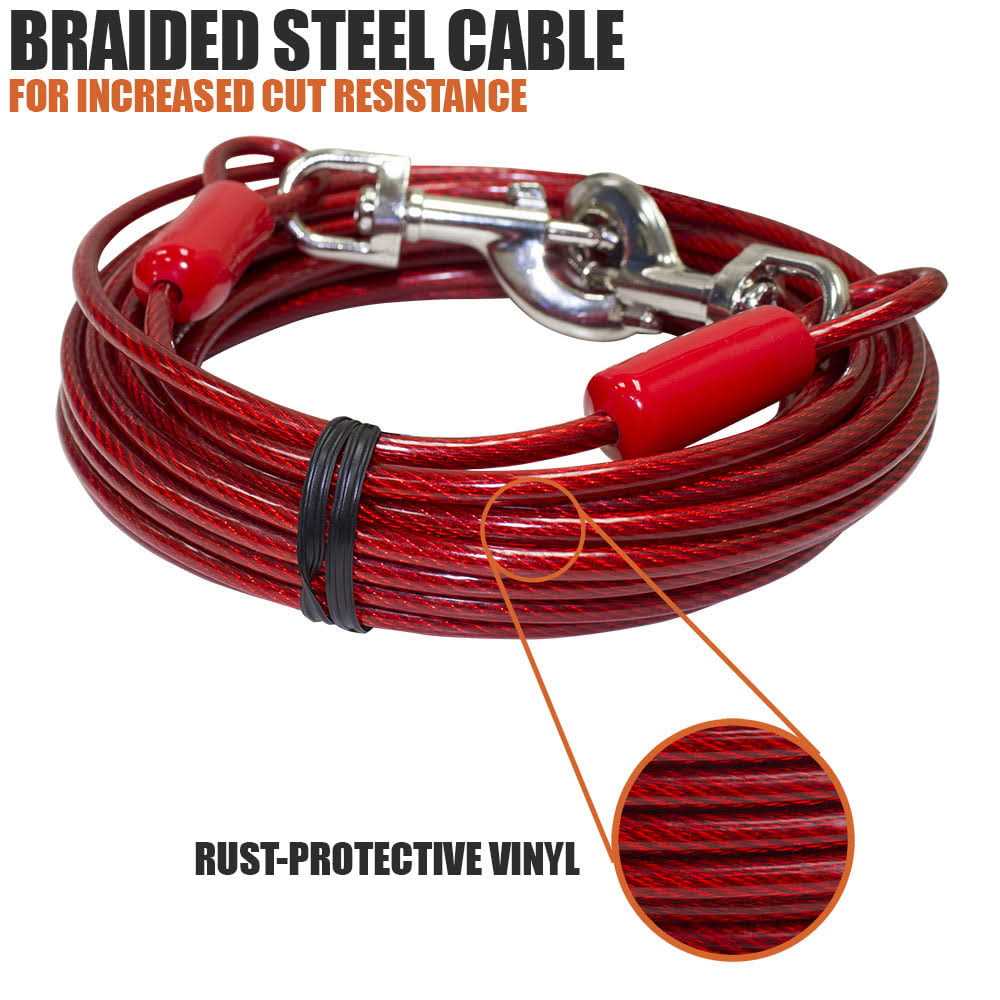 BV Pet Tie Out Cable for Dogs Up to 125 Pounds - Nail Gallerys