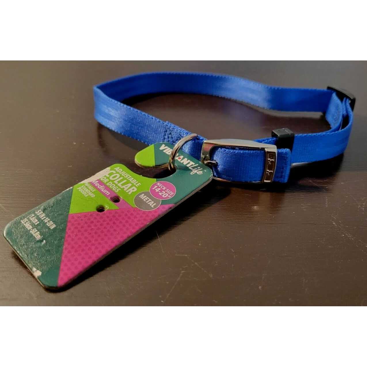 Vibrant Life Solid Dog Collar with Metal Buckle - Nail Gallerys