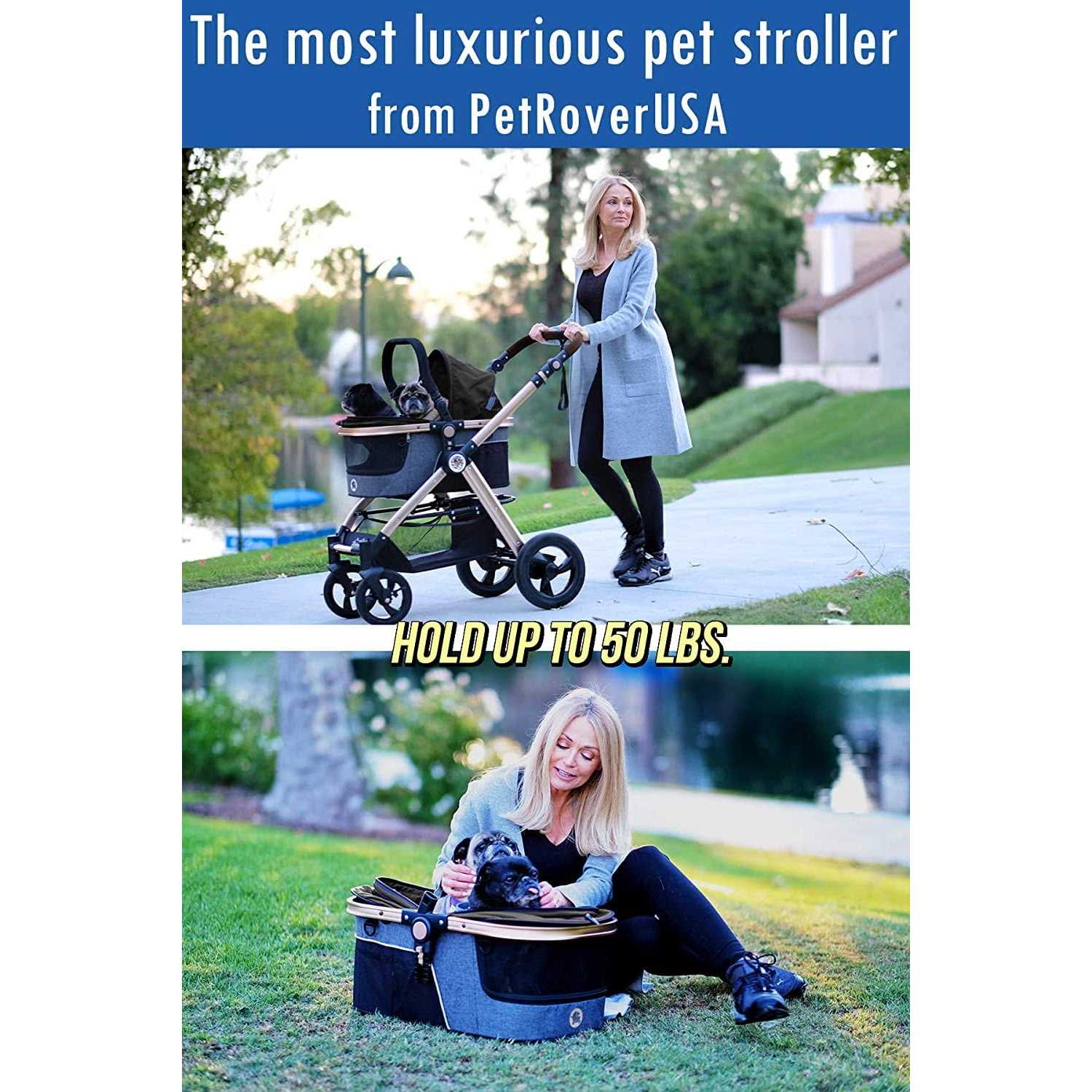 HPZ Pet Rover Prime 3-in-1 Luxury Stroller - Nail Gallerys