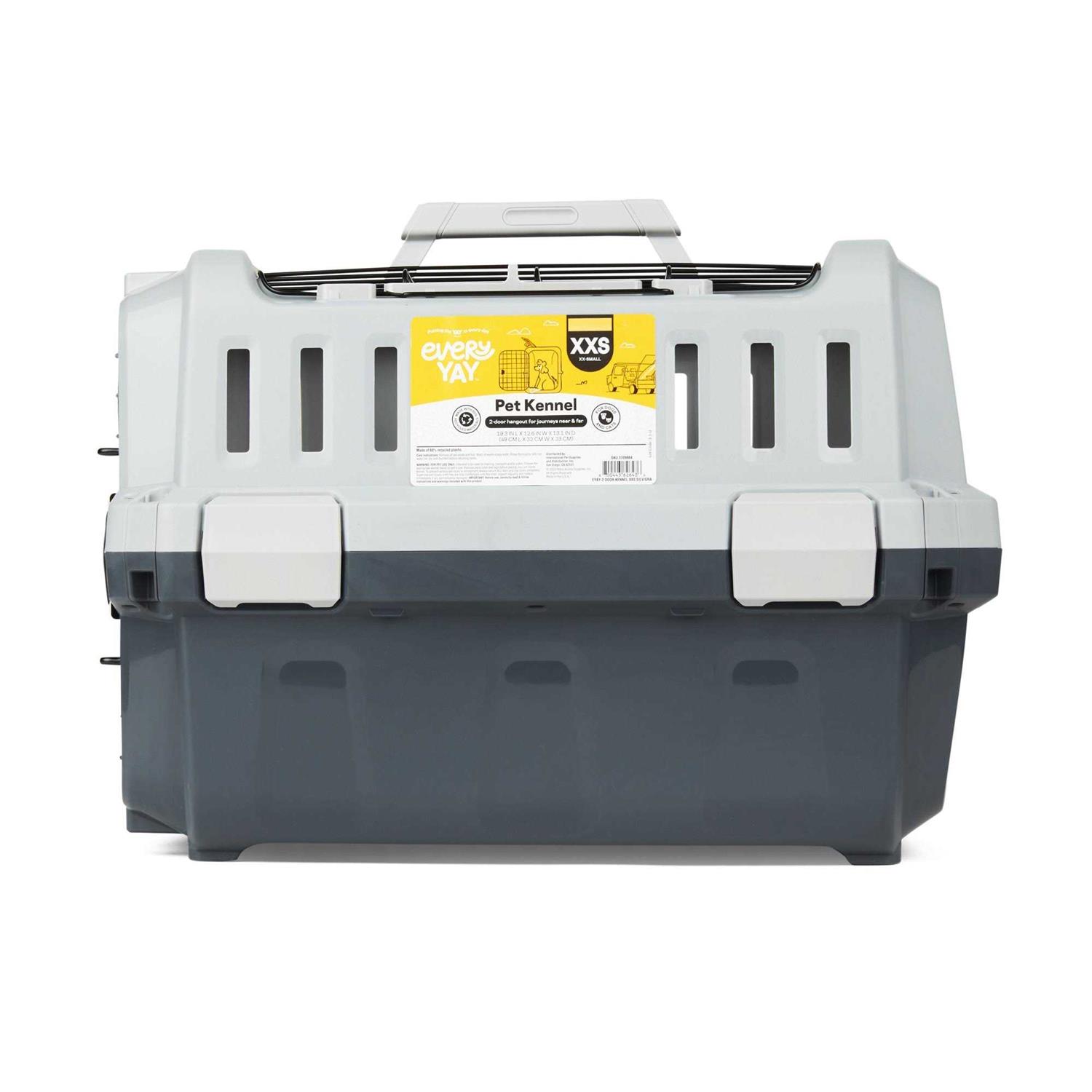 EveryYay Going Places Grey 2-Door Pet Kennel - Nail Gallerys