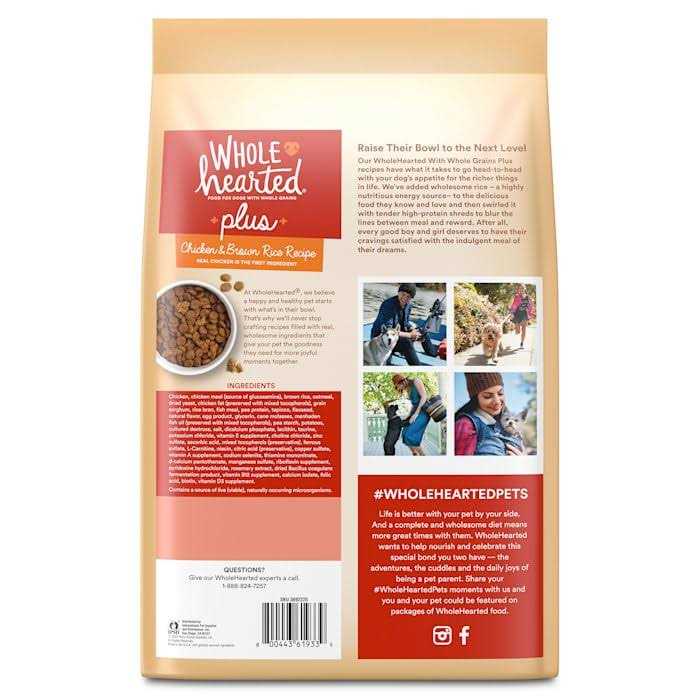 WholeHearted Plus Chicken & Brown Rice Recipe with Whole Grains Dry Dog Food - Nail Gallerys