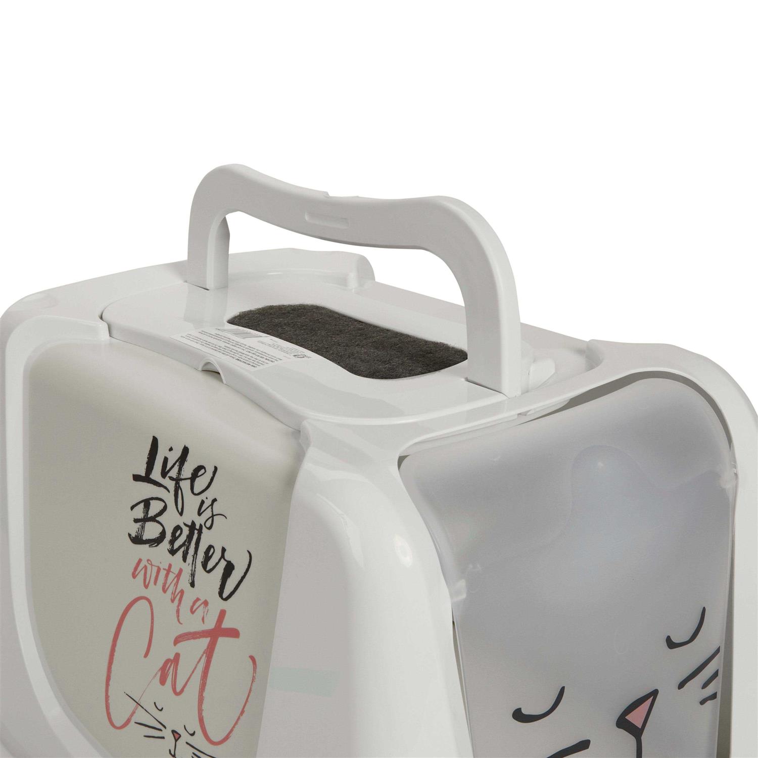 So Phresh Kitty Face Flip Lid Large Cat Litter Box - Nail Gallerys