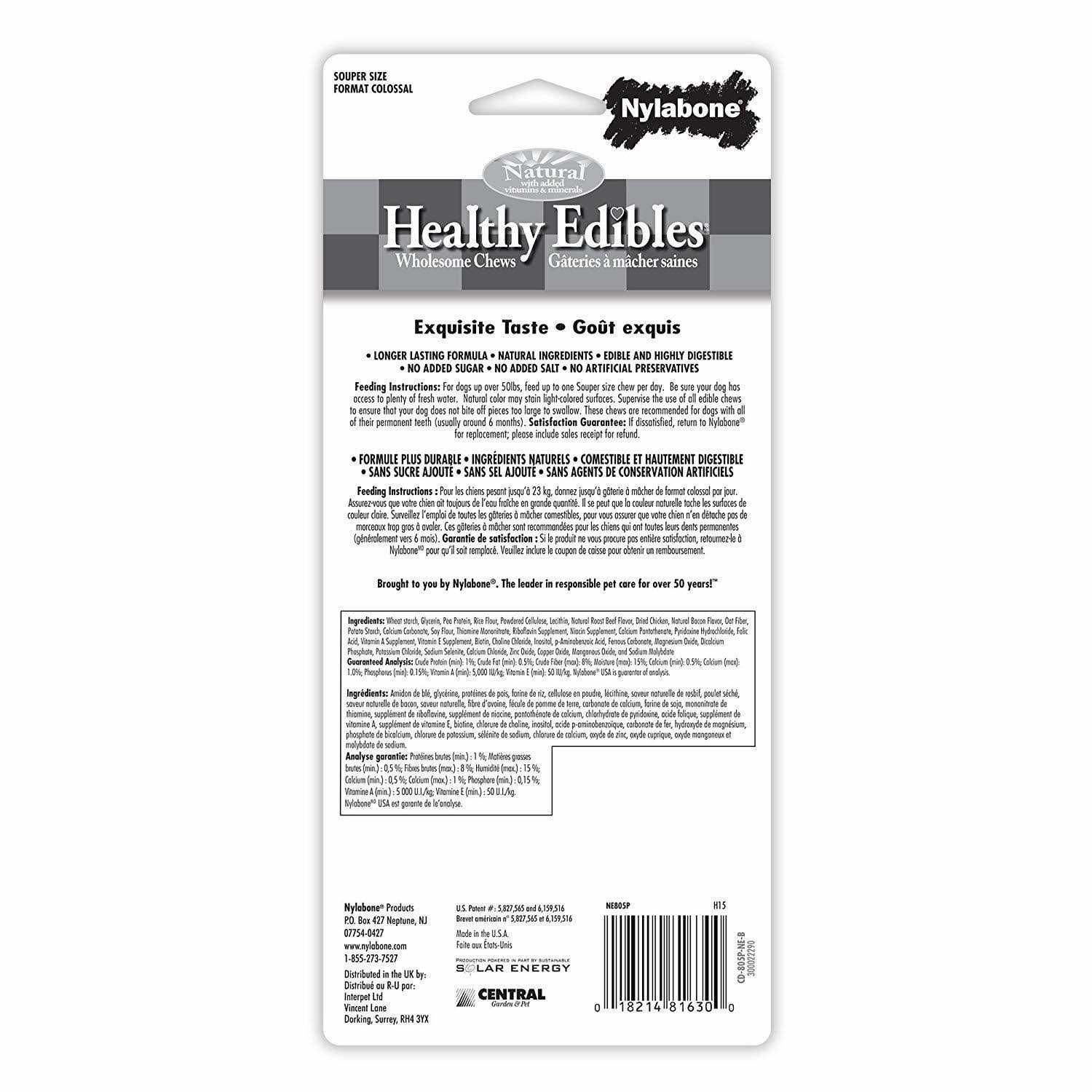 Nylabone Healthy Edibles Dog Bone - Nail Gallerys