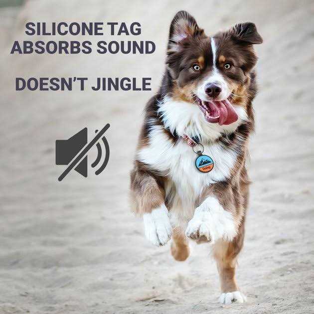 GoTags Mountain Design Silent Silicone Dog ID Tag - Nail Gallerys