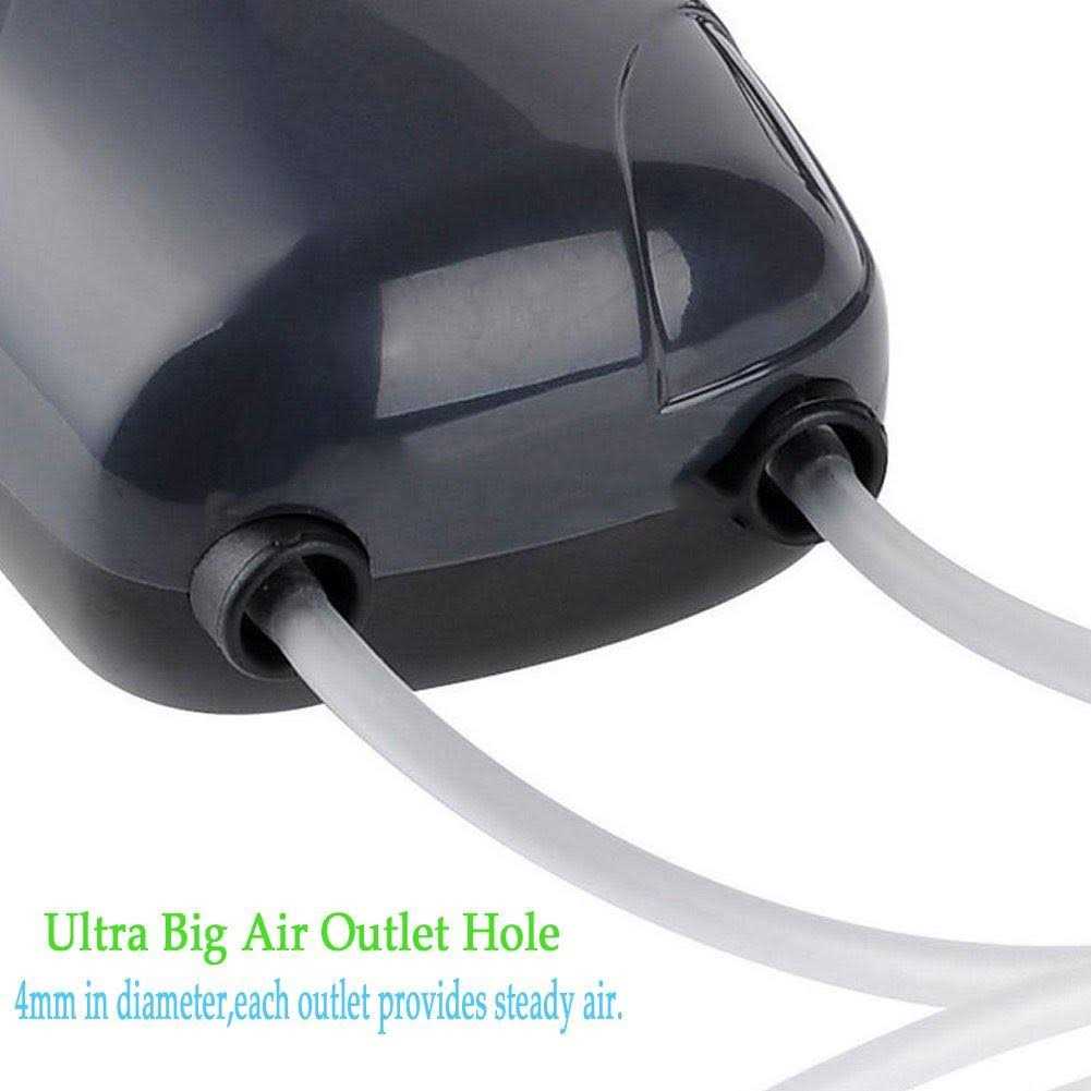 petpetssmart Slient 2 Air Bubble Disk Stone Aerator Aquarium Fish Tank Pond Pump Hydroponic Oxygen with 2M Silicone Tube - Nail Gallerys