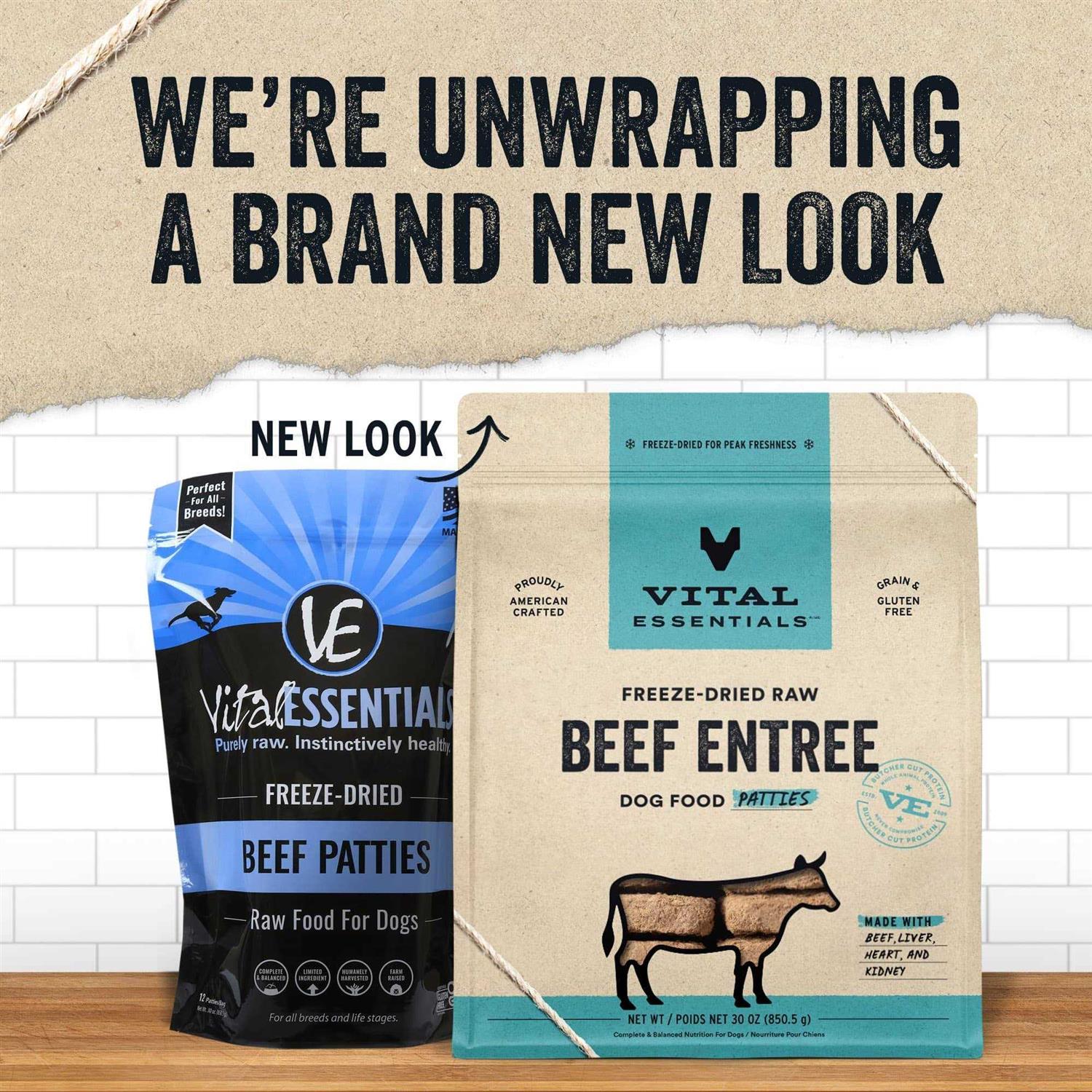 Vital Essentials Beef Entree Patties Freeze-Dried Raw Dog Food - Nail Gallerys