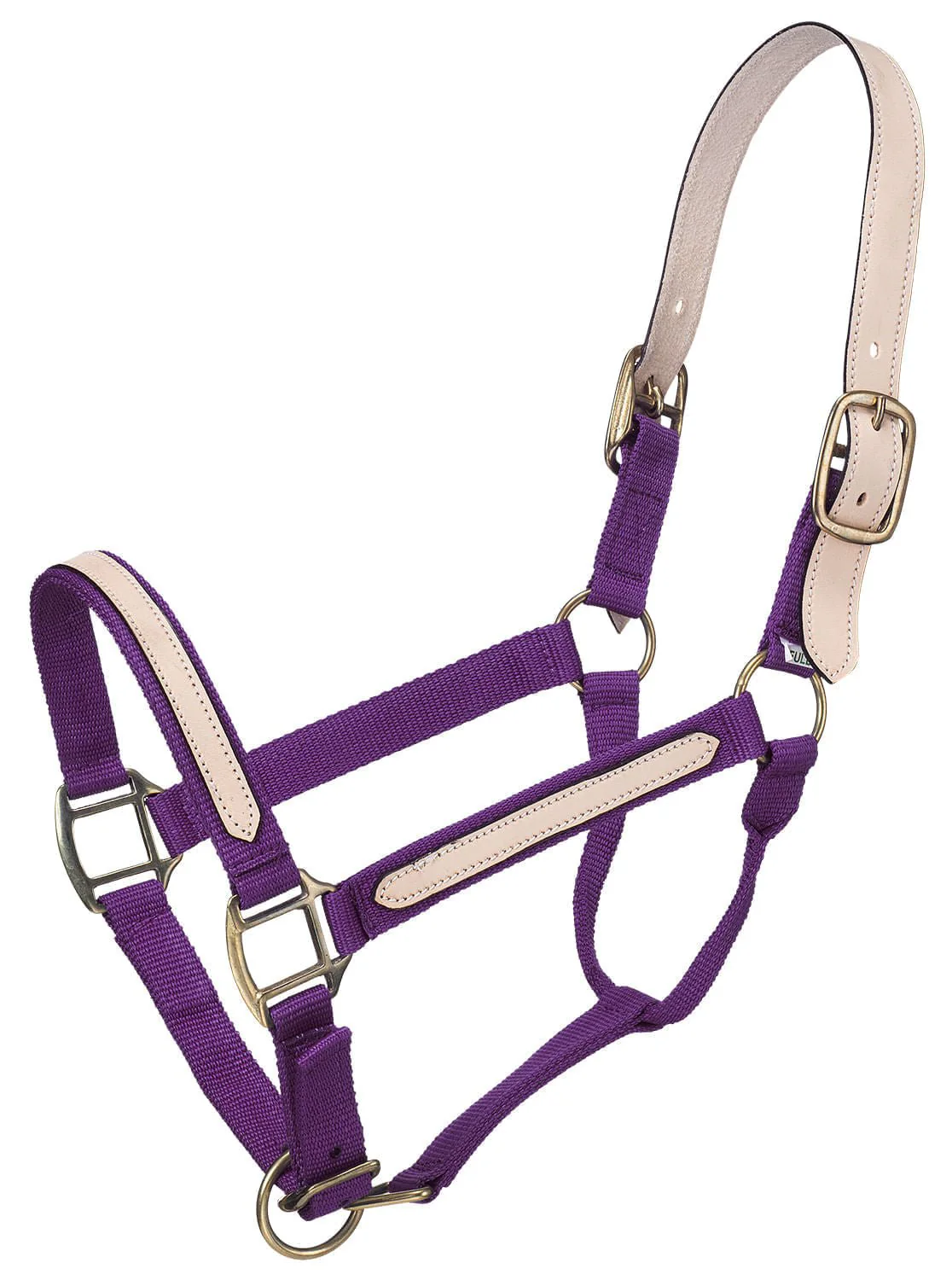 Tough1 Leather Overlay Breakaway Horse Nylon Halter - Nail Gallerys