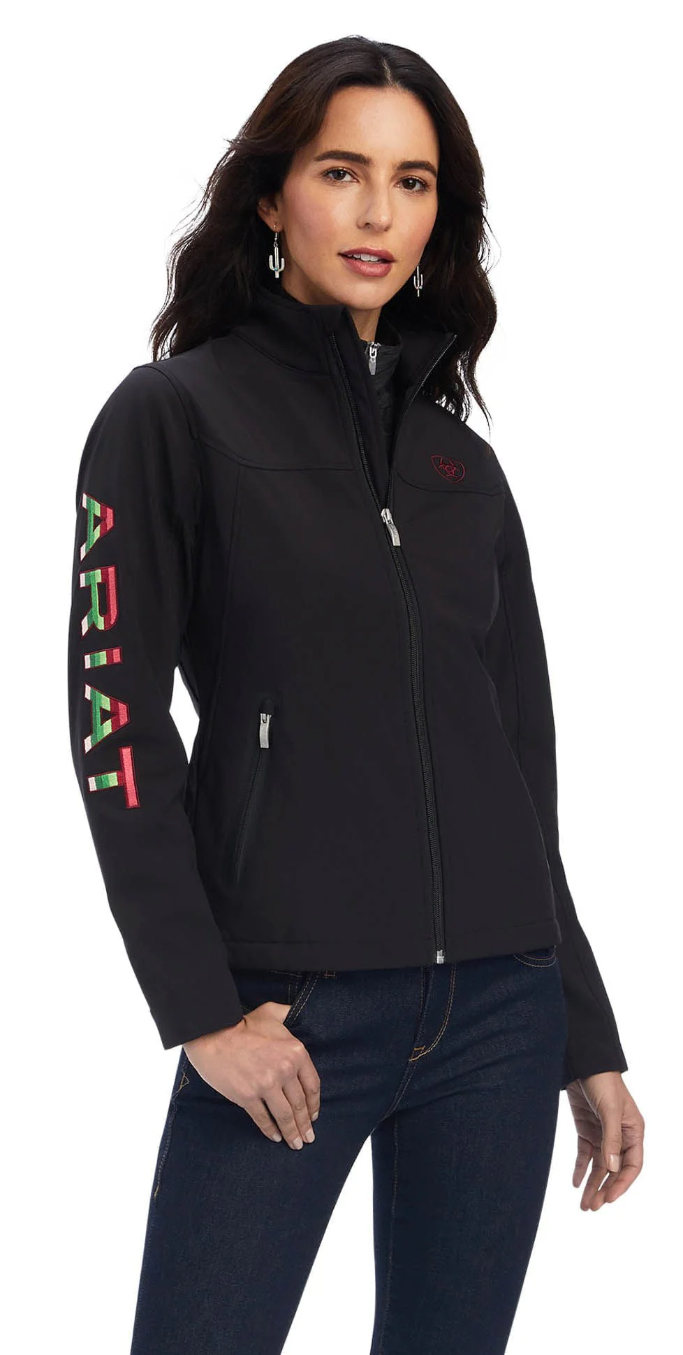 Ariat Women's Rosas Team Softshell Jacket, Black - Nail Gallerys