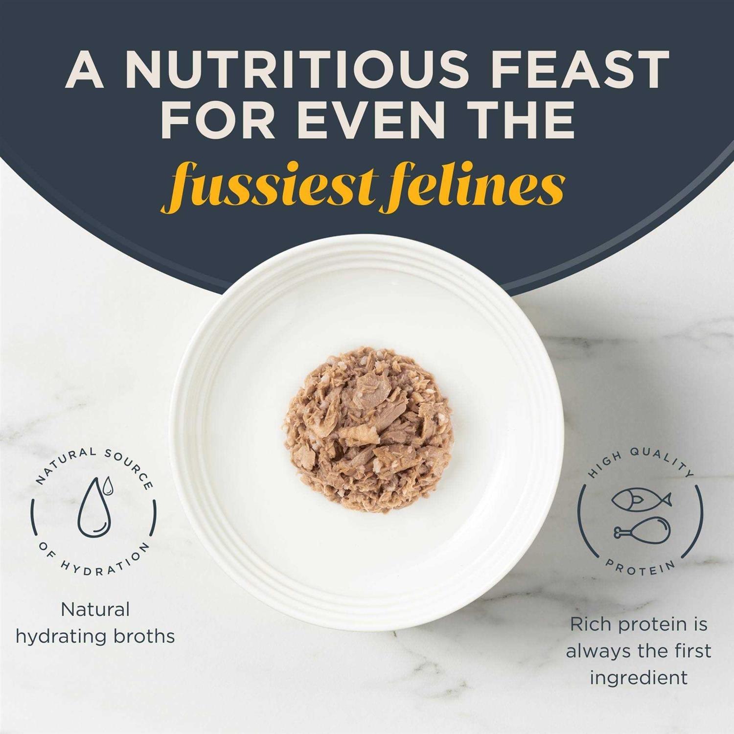 Reveal Natural Wet Cat Food Tuna Fillet with Sea Bream in Broth - Nail Gallerys