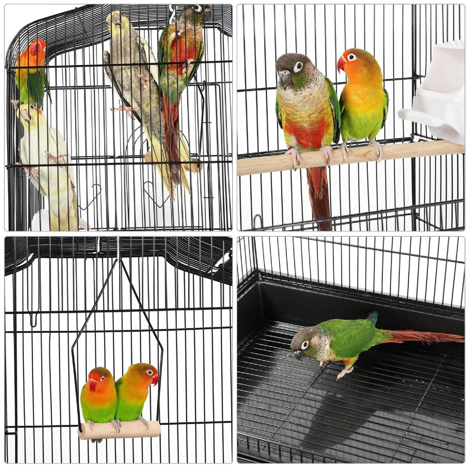 Topeakmart Open Top Metal Bird Cage - Nail Gallerys
