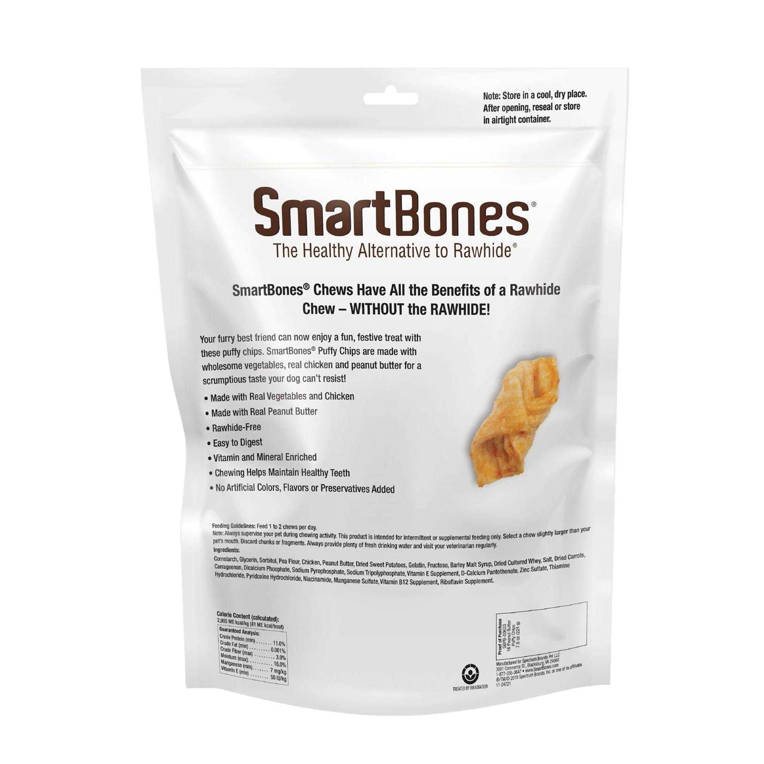SmartBones Puffy Chips Real Peanut Butter Dog Treats - Nail Gallerys