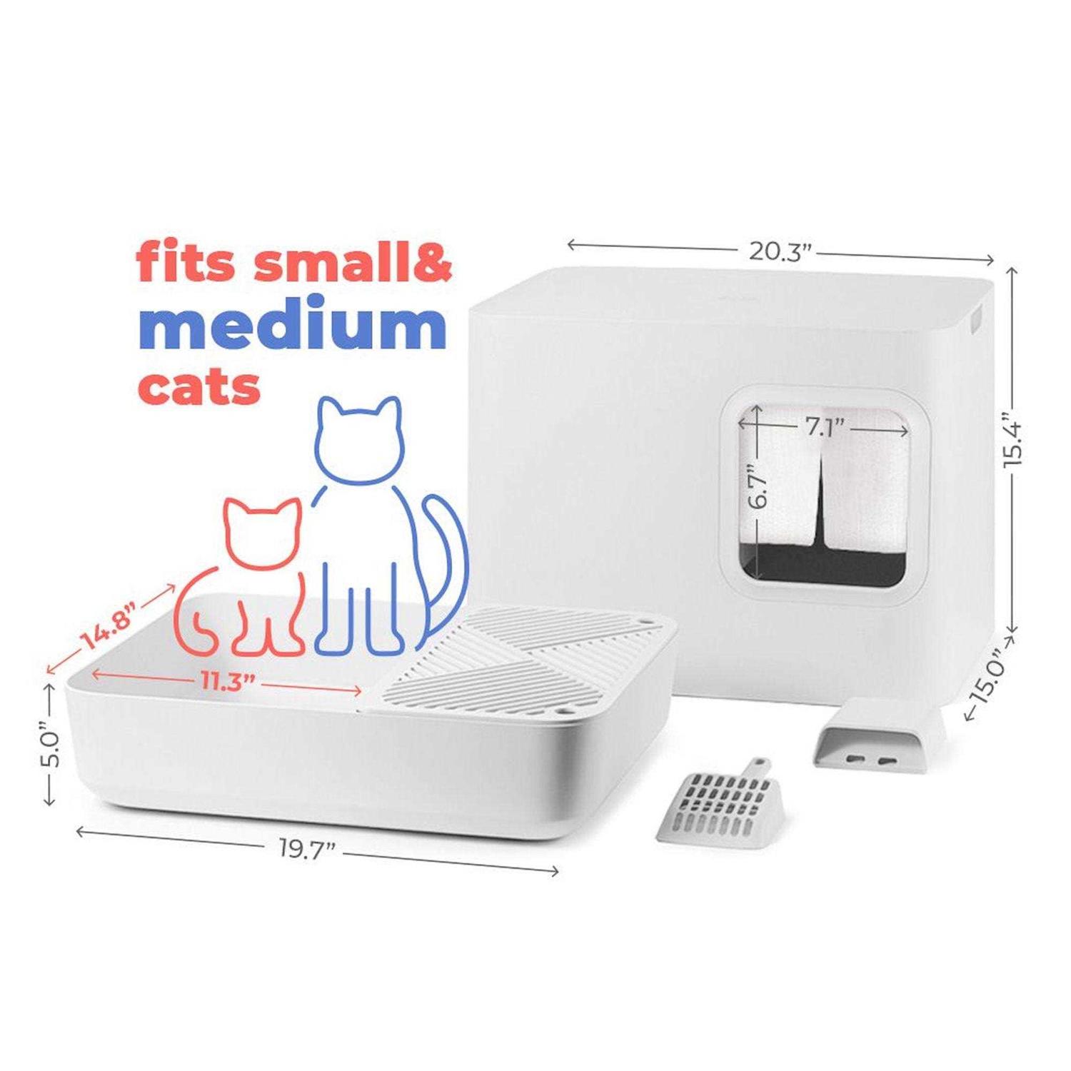 Meowy Studio Loo Cat Litter Box All in One Cover Litter Filter Plate Scoop and Holder - Nail Gallerys