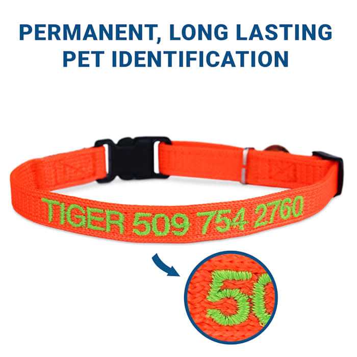 GoTags Nylon Personalized Breakaway Cat Collar with Bell - Nail Gallerys