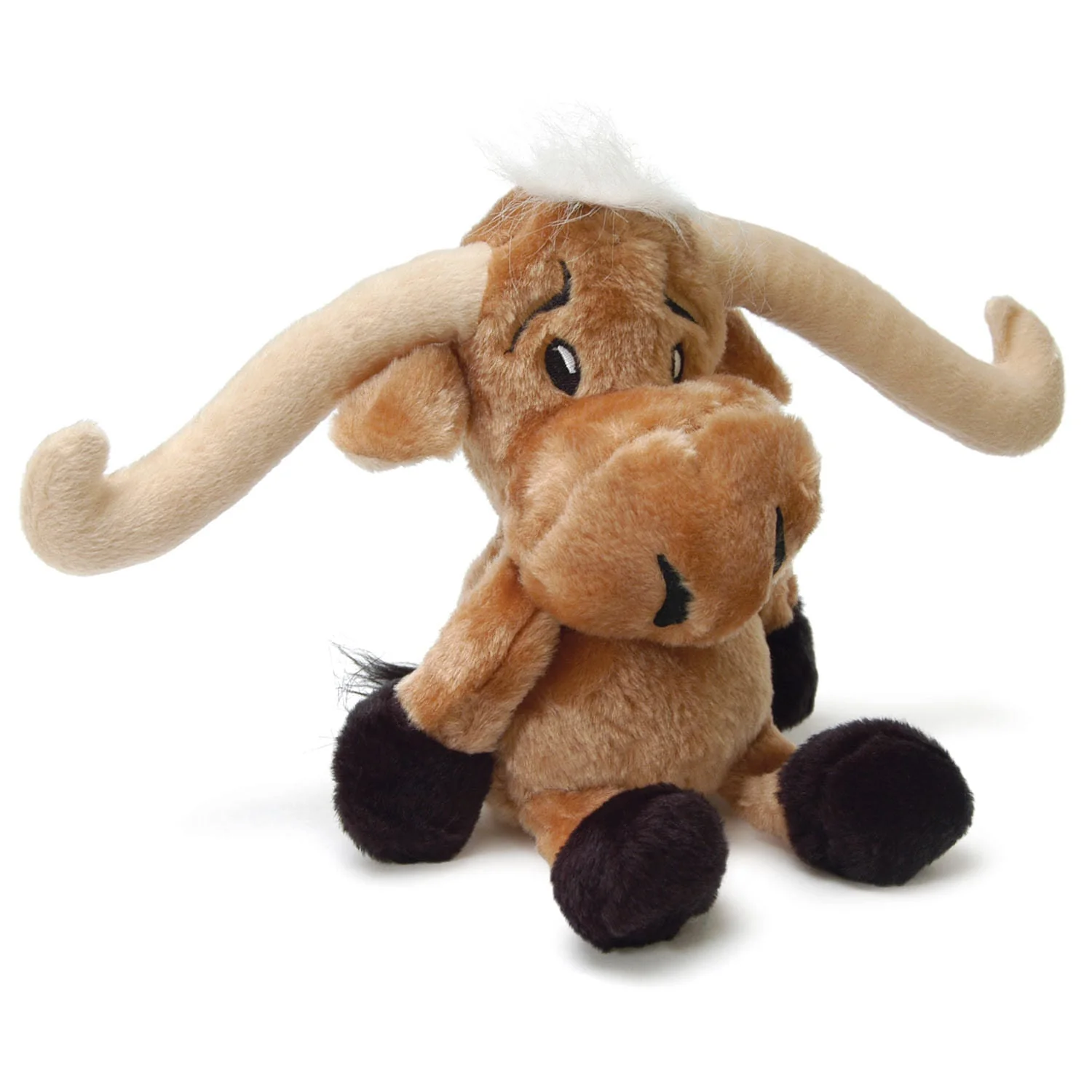 Plush Longhorn Steer Squeaker Dog Toy, 8