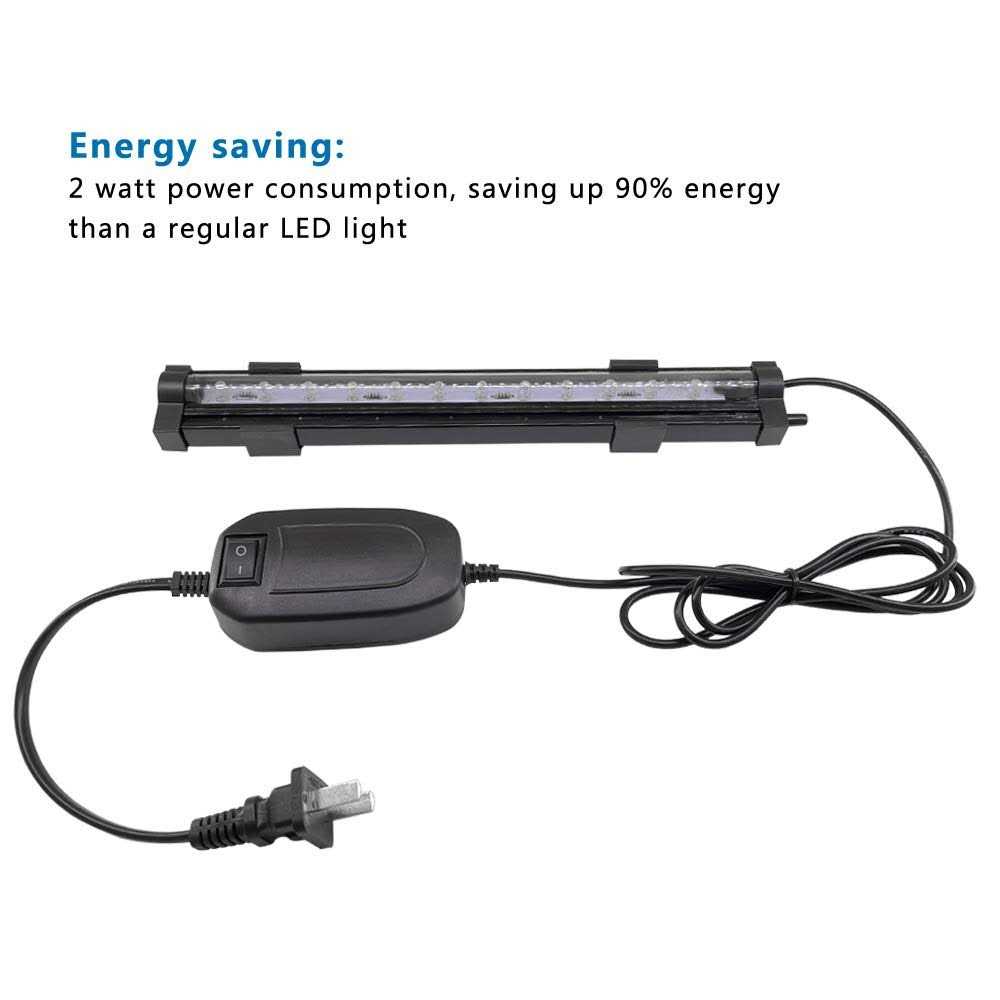 PULACO 2 Watt Aquarium Fish Tank Air Stone with Automatic Color Changing Led Light Pump - Nail Gallerys