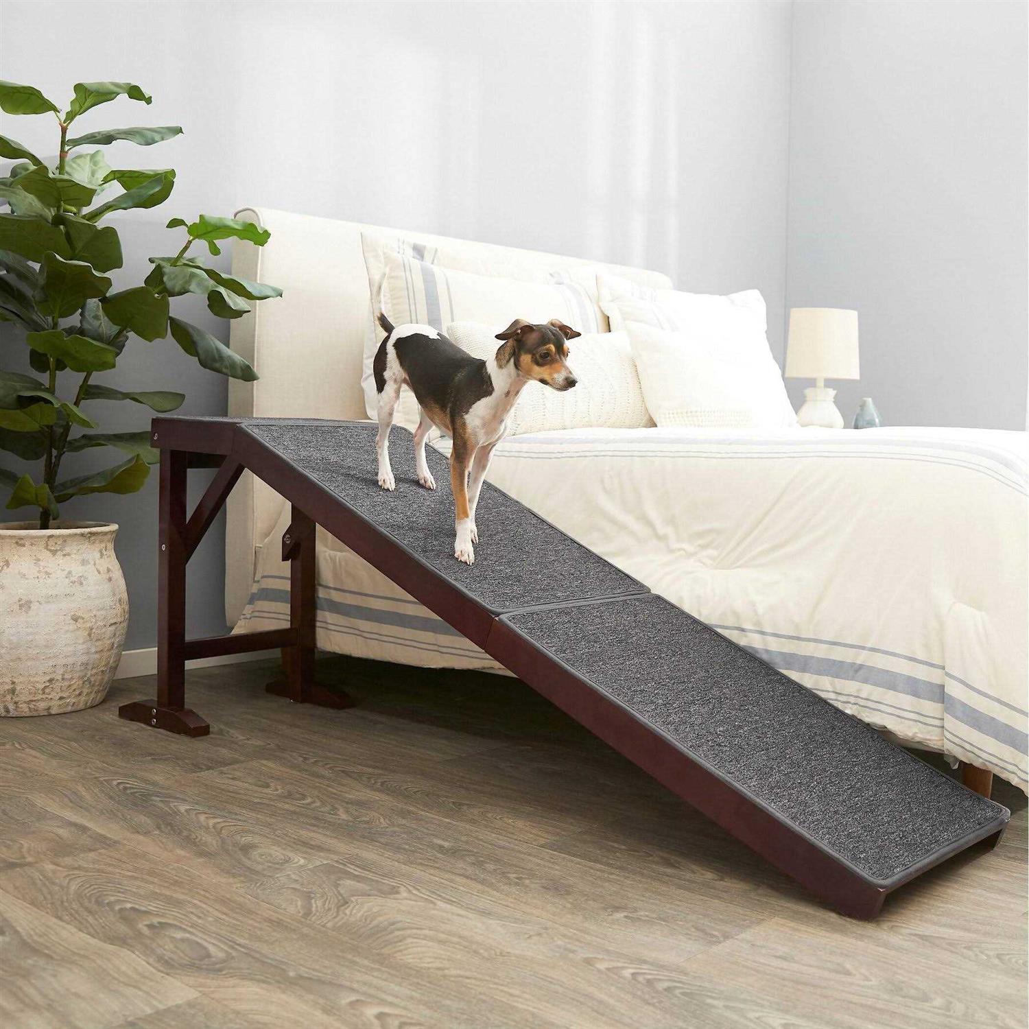 Frisco Deluxe Wooden Carpeted Cat Dog Ramp - Nail Gallerys