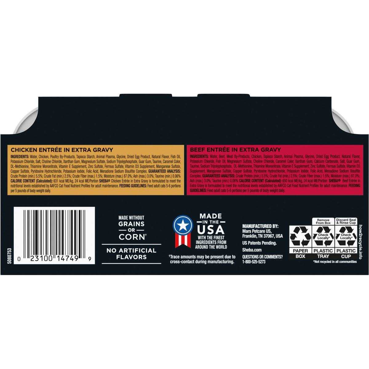 SHEBA PERFECT PORTIONS Gravy INDULGENCE Adult Wet Cat Food - Nail Gallerys