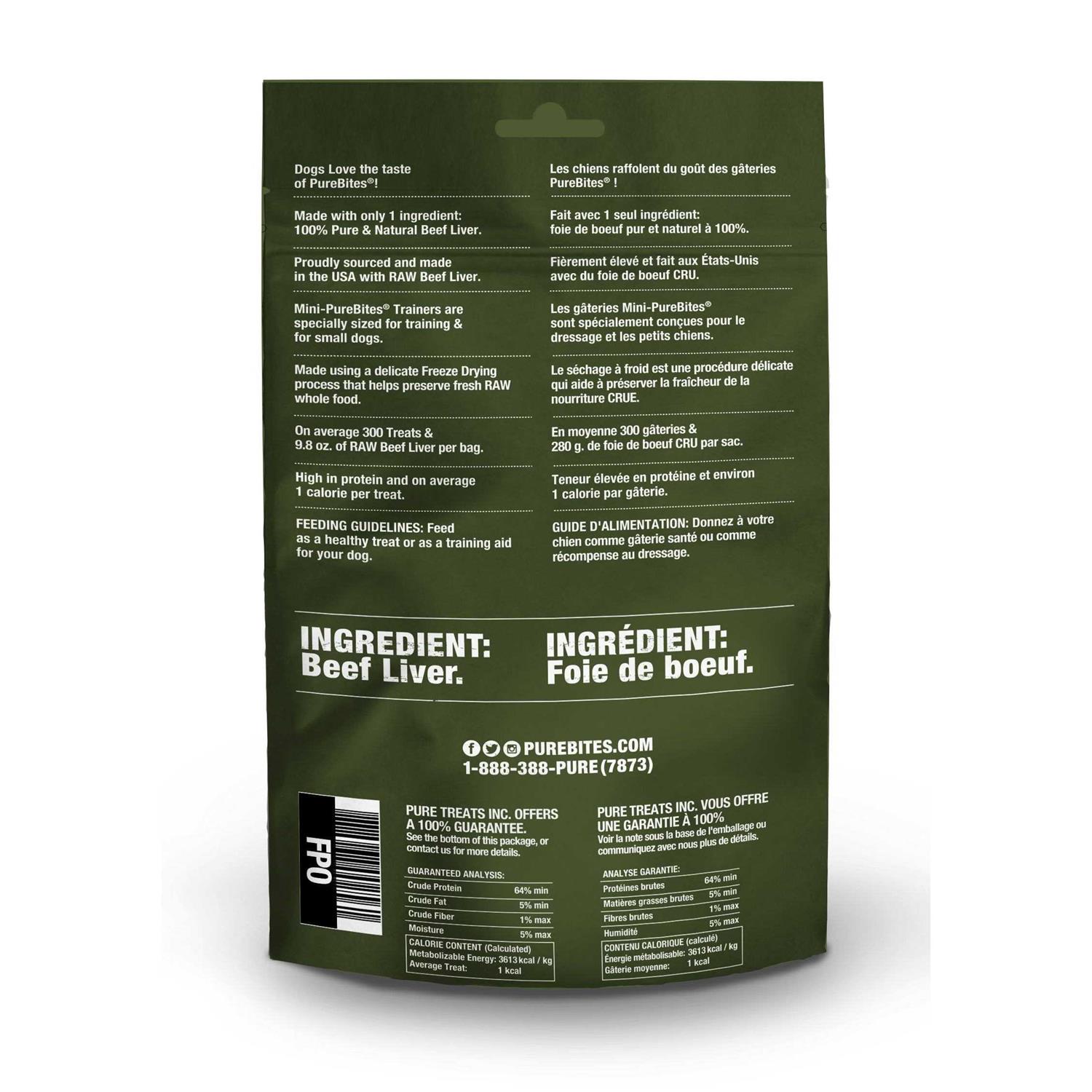 Mini-PureBites Trainers Beef Liver Freeze-Dried Raw Dog Treats - Nail Gallerys