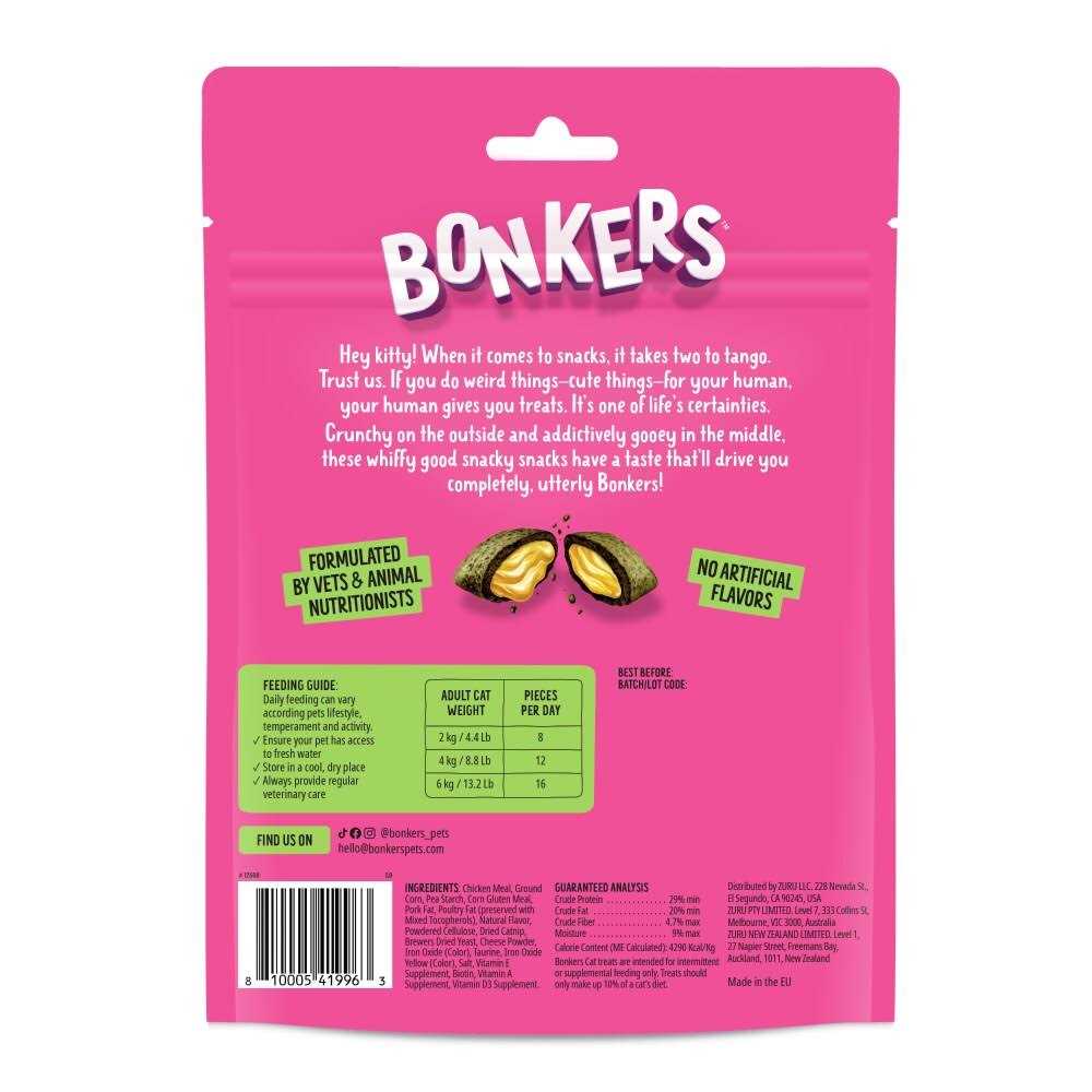 Bonkers Catnip Chick ‘N’ Cheddar Crunchy Cat Treats - Nail Gallerys